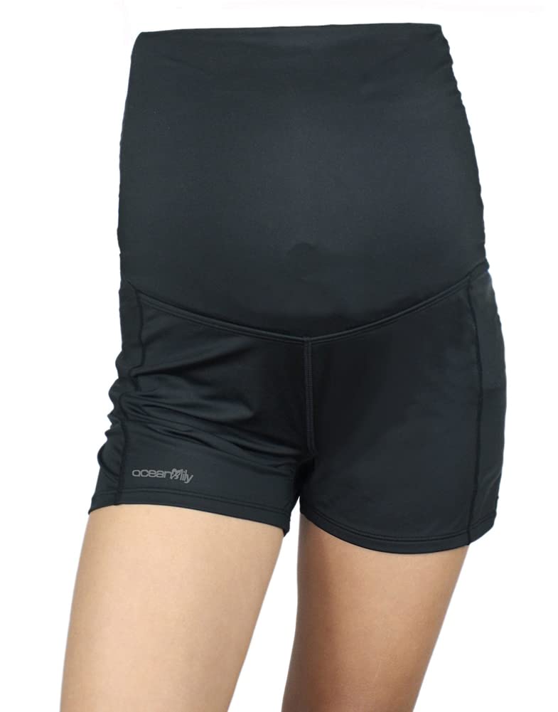 Oceanlily High Waist Maternity Swim Bottoms - Over The Belly Pregnancy Swimwear for Women, Perfect for Beach, Pool & Bump-Friendly Water Activities
