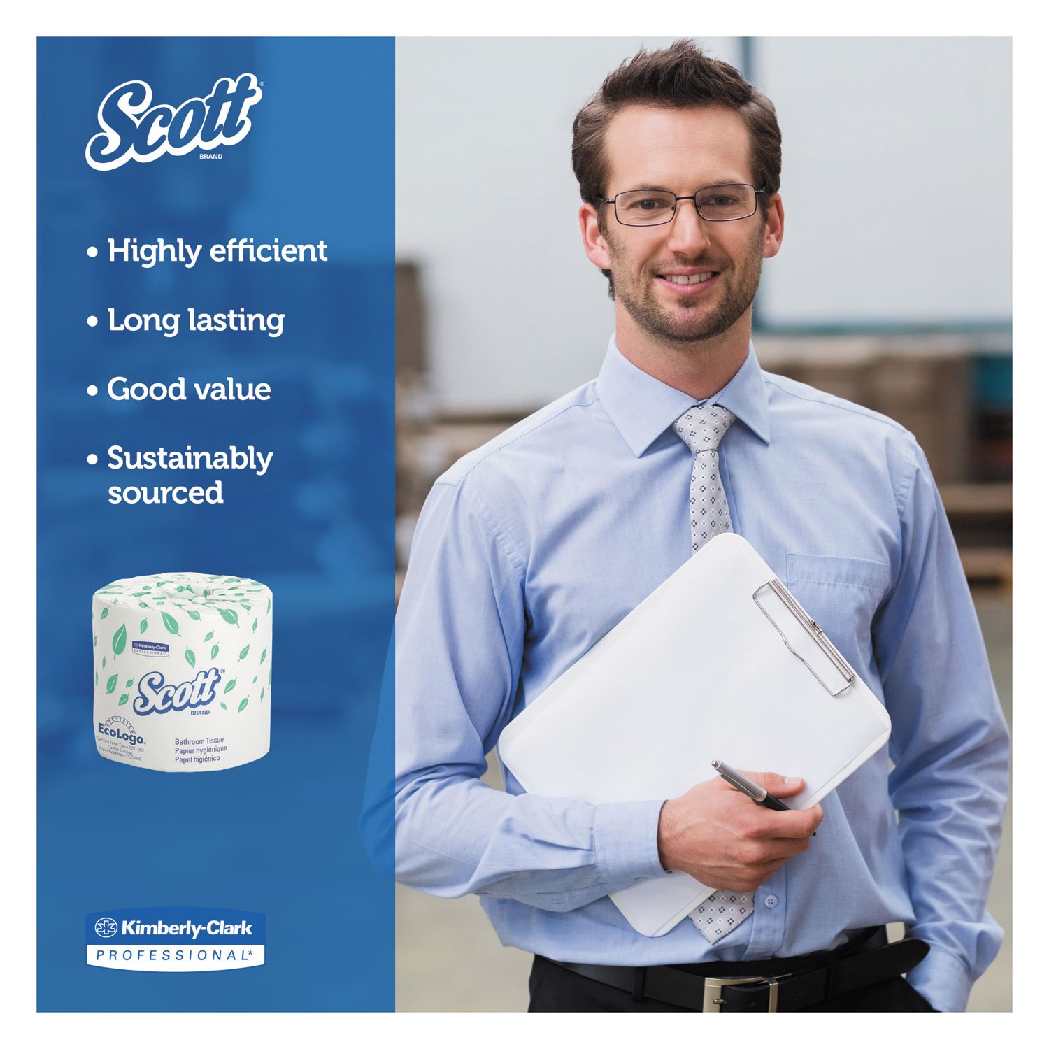 Scott 13607 Premium 2-Ply Bathroom Tissue - 550 Sheets Per Roll, 20 Rolls (Soft & Strong Toilet Paper) - Ideal for Home, Office & Commercial Use