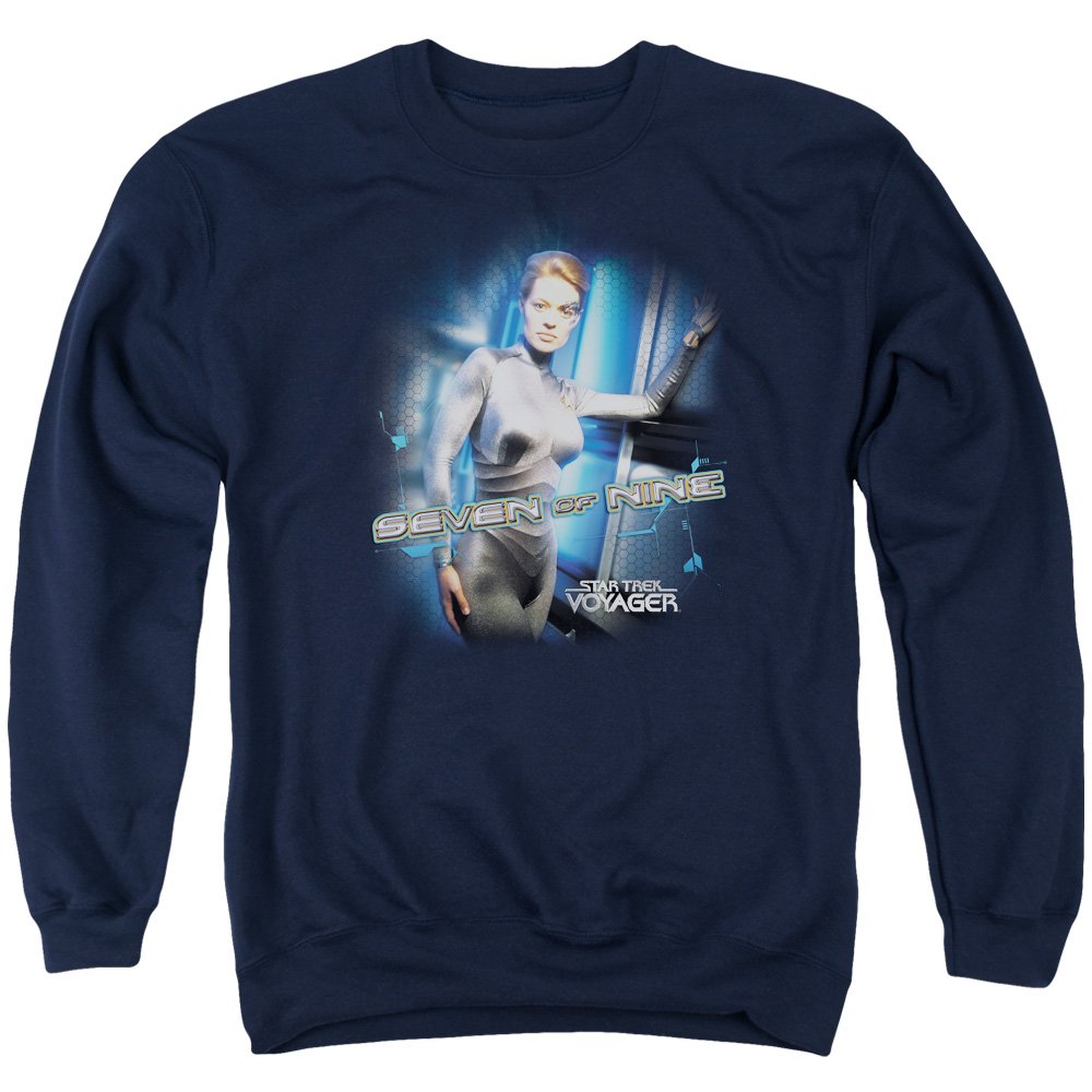 Star Trek Seven of Nine Unisex Crewneck Sweatshirt for Men & Women | Officially Licensed | Comfortable Cotton Blend | Perfect for Cosplay, Conventions & Everyday Fandom Wear