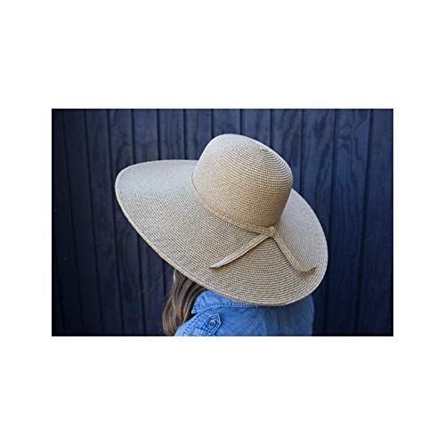 Scala Women's Big Brim Paper Braid Sun Hat - Stylish Wide Brim Straw Hat for Beach, Summer & Outdoor Activities