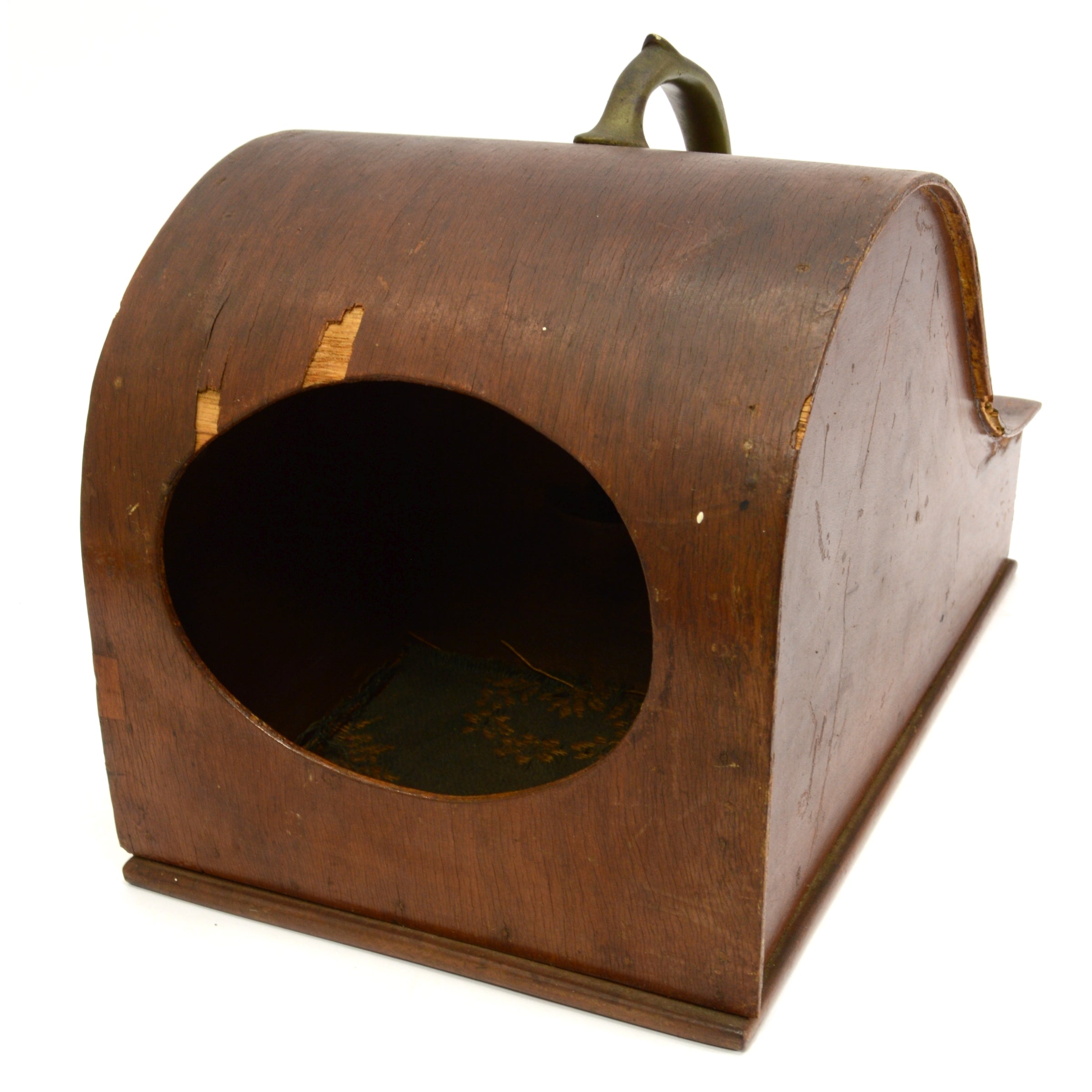 Antique Fraternal Ballot Box - Wood & Brass Secret Voting Box for Freemasons with Curved Top - Perfect for Masonic Lodge Meetings & Historical Collectibles