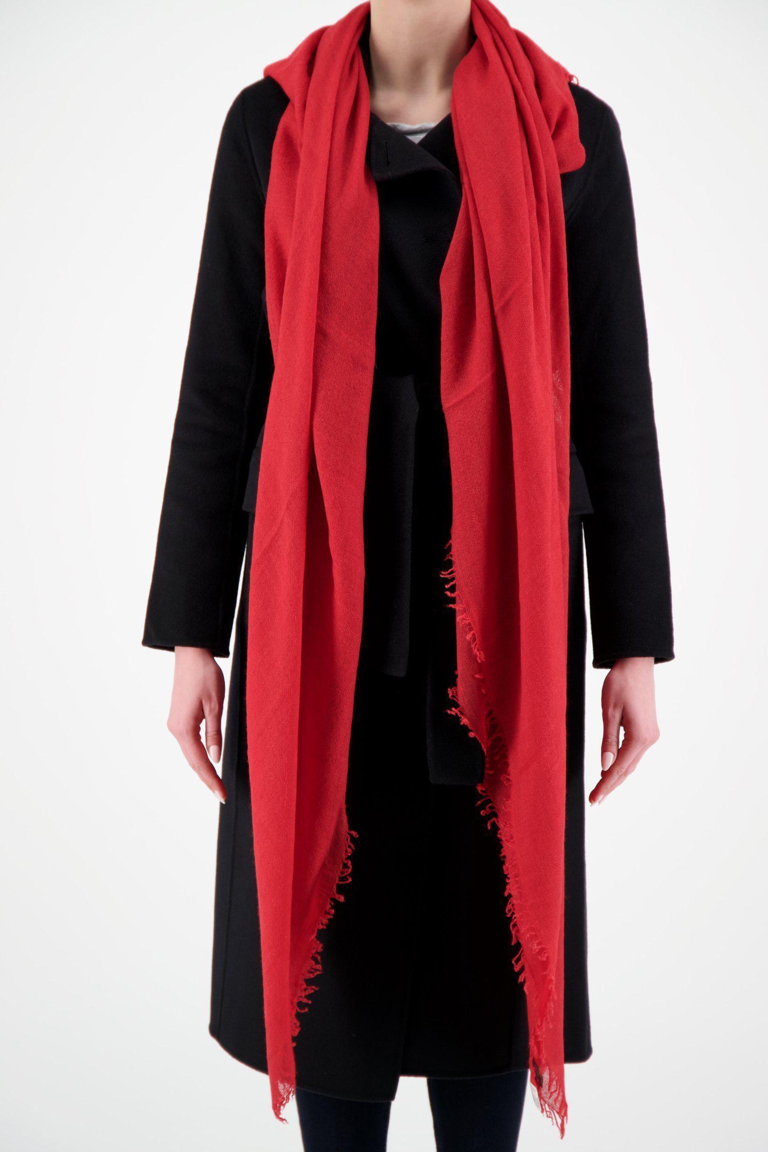 Faliero Sarti Women's Raspberry New Enrica Silk Scarf - Elegant Fashion Accessory for Office, Party & Special Occasions