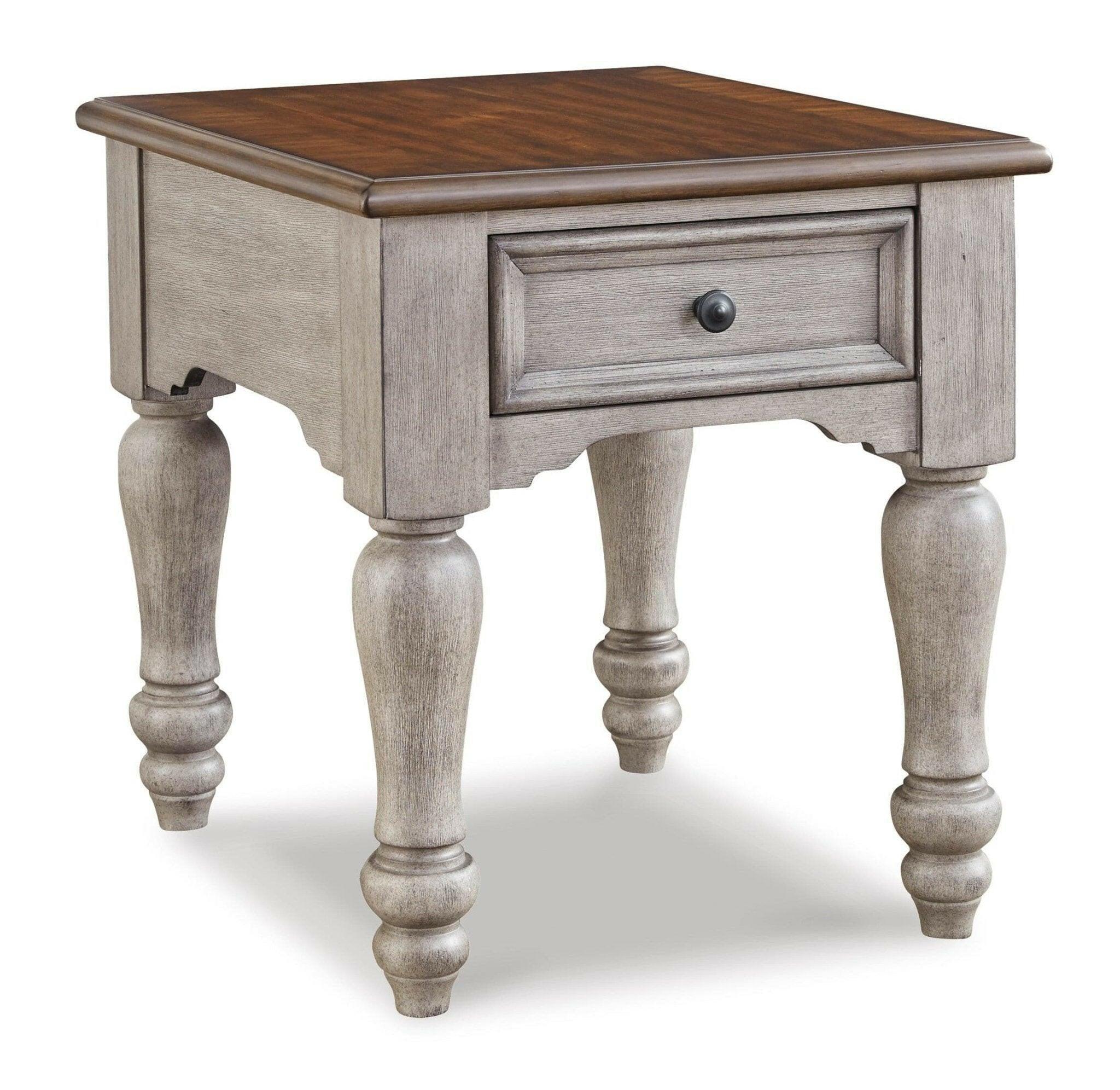 Lodenbay End Table T741 - Modern Side Table with Sturdy Metal Frame for Living Room, Bedroom, or Office - Perfect for Holding Lamps, Books, and Decor