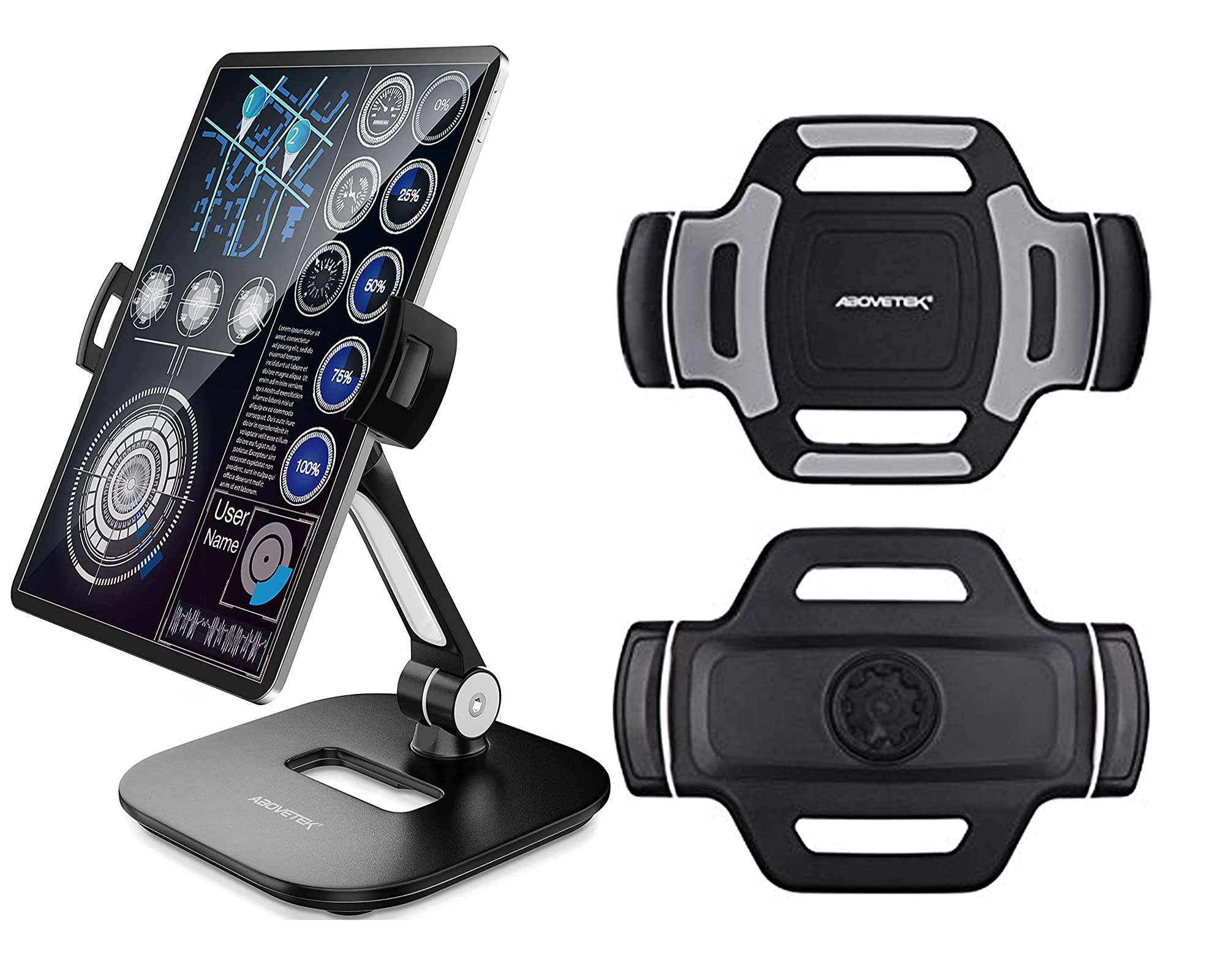 AboveTEK Adjustable Aluminum Tablet Stand Holder for 4-13.5