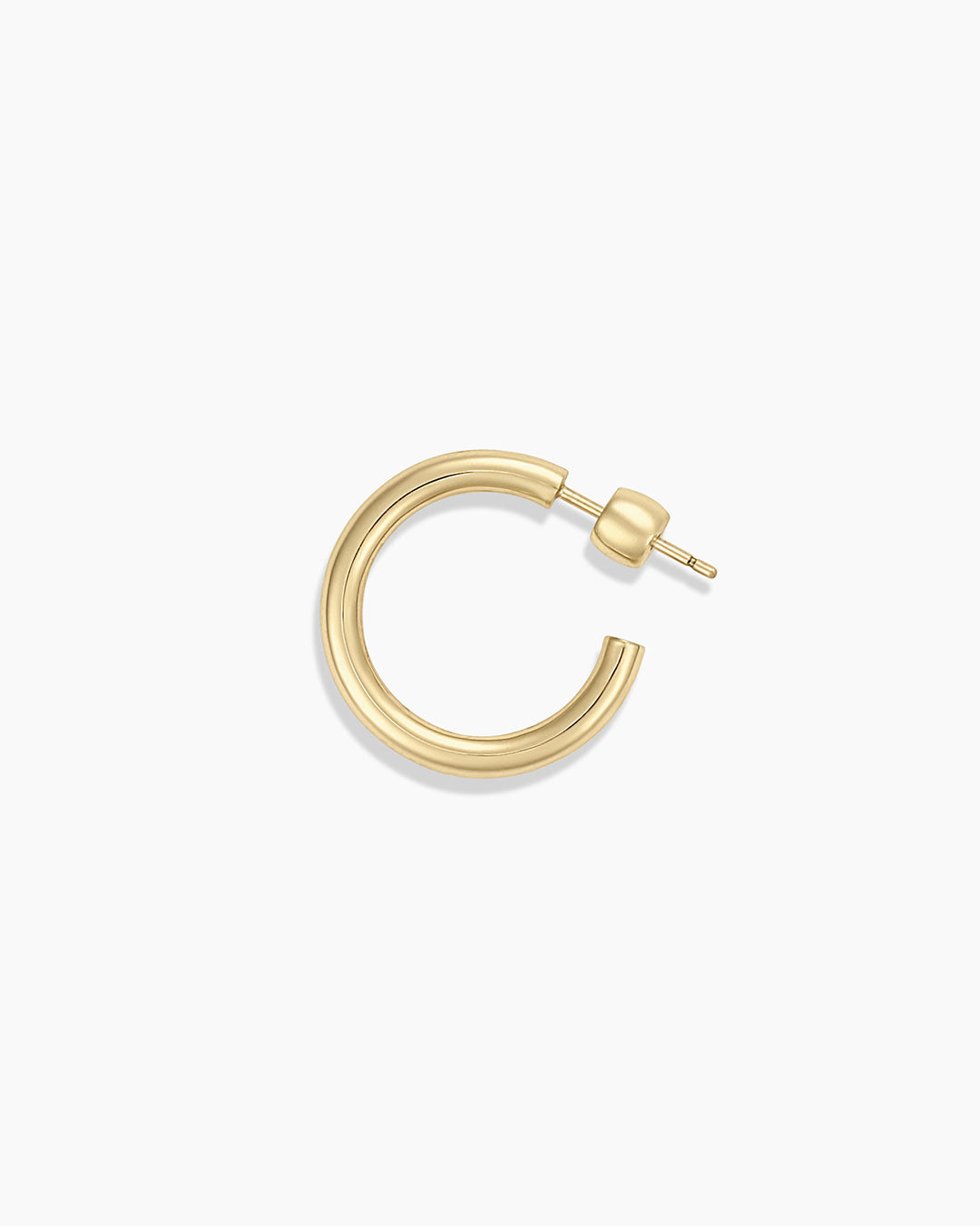 14K Gold Carter Single Hoop Earrings for Women - Dainty Minimalist Everyday Jewelry - Perfect for Work, Date Night & Special Occasions