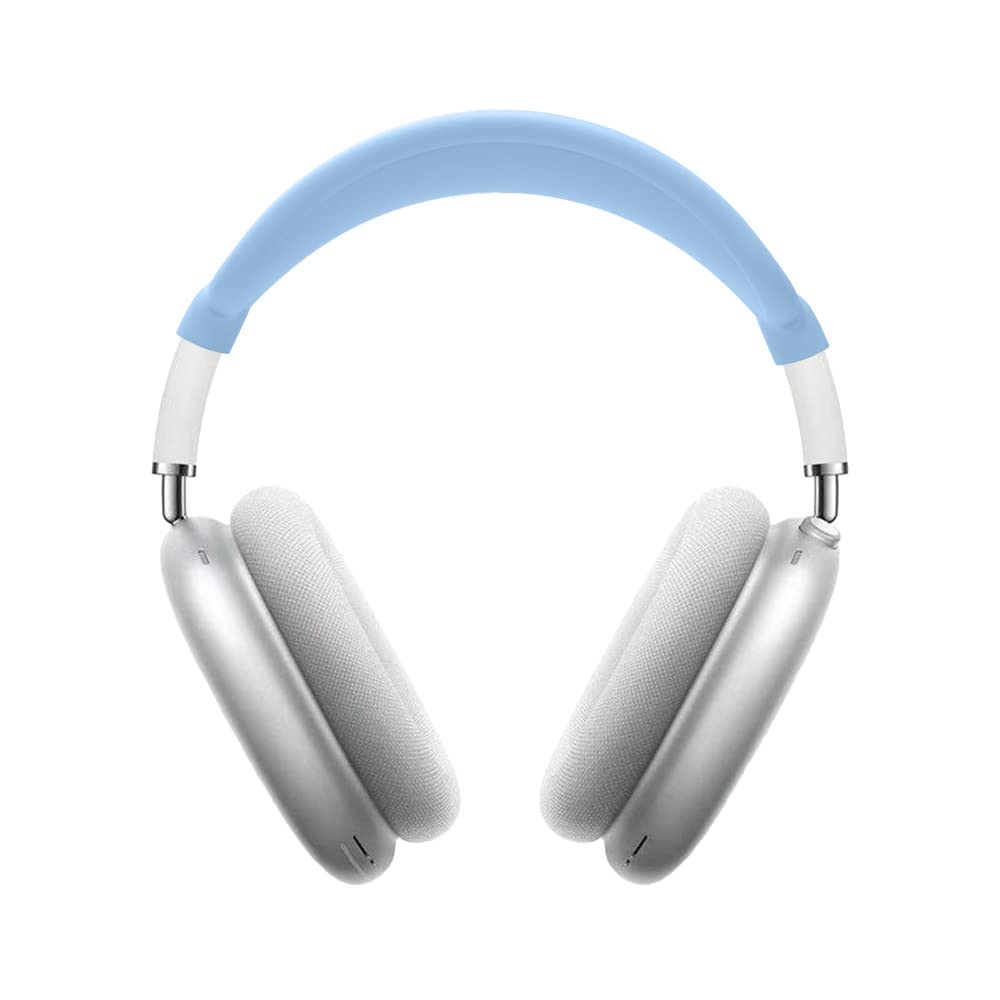 Soft Washable Silicone Headband Cover for Apple AirPods Max - Light Blue Replacement Cushion Protector | Comfortable & Durable for Workouts, Travel & Daily Use