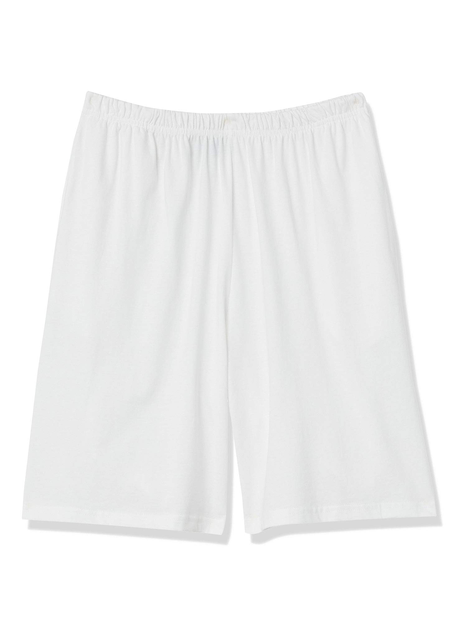AmeriMark Women's Cotton Bermuda Shorts - Elastic Waist Athletic Shorts with Pockets - Comfortable Pull-On Golf Shorts for Women - Perfect for Golf, Tennis, Yoga & Casual Wear