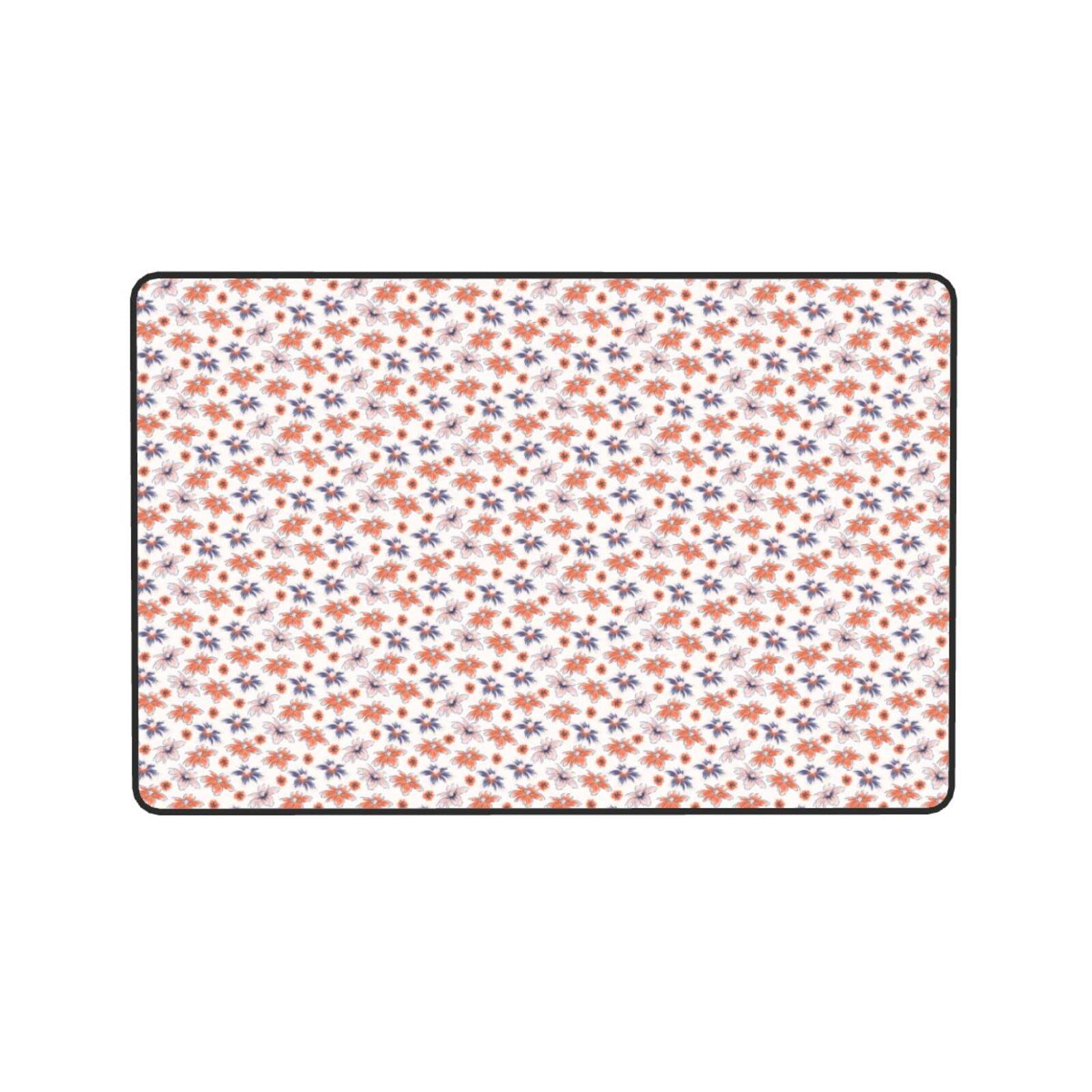 Vigetue 7'2x4'8 Floral Pink Red Soft Area Rug - Modern Bedroom Carpet for Kids Girls Boys Room, Living Room Decor Floor Mat - Perfect for Nursery, Bedside & Home Decor