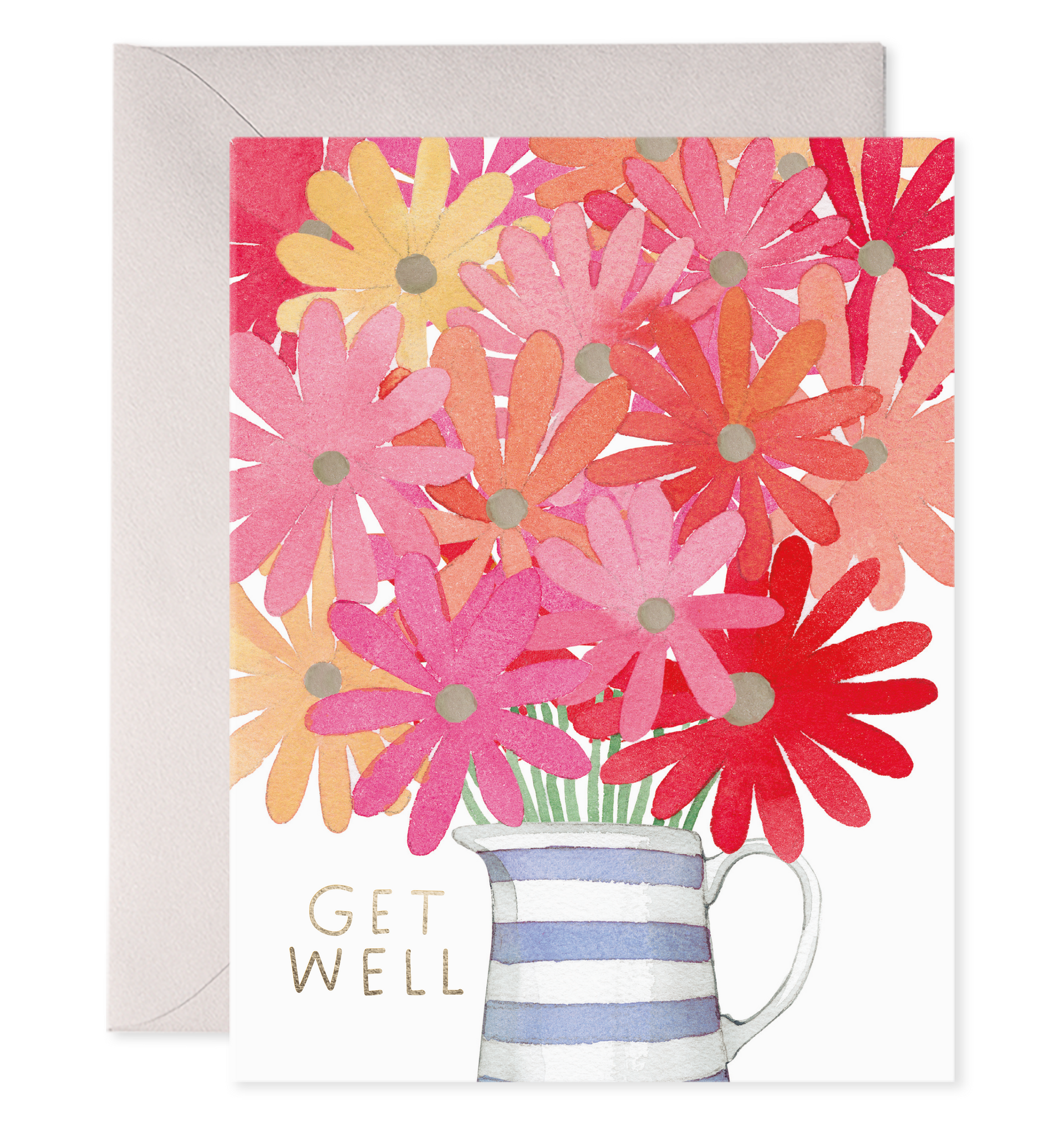 Get Well Soon Flowers & Greeting Card - Thoughtful Gift for Hospital Patients, Recovery & Cheering Up Loved Ones