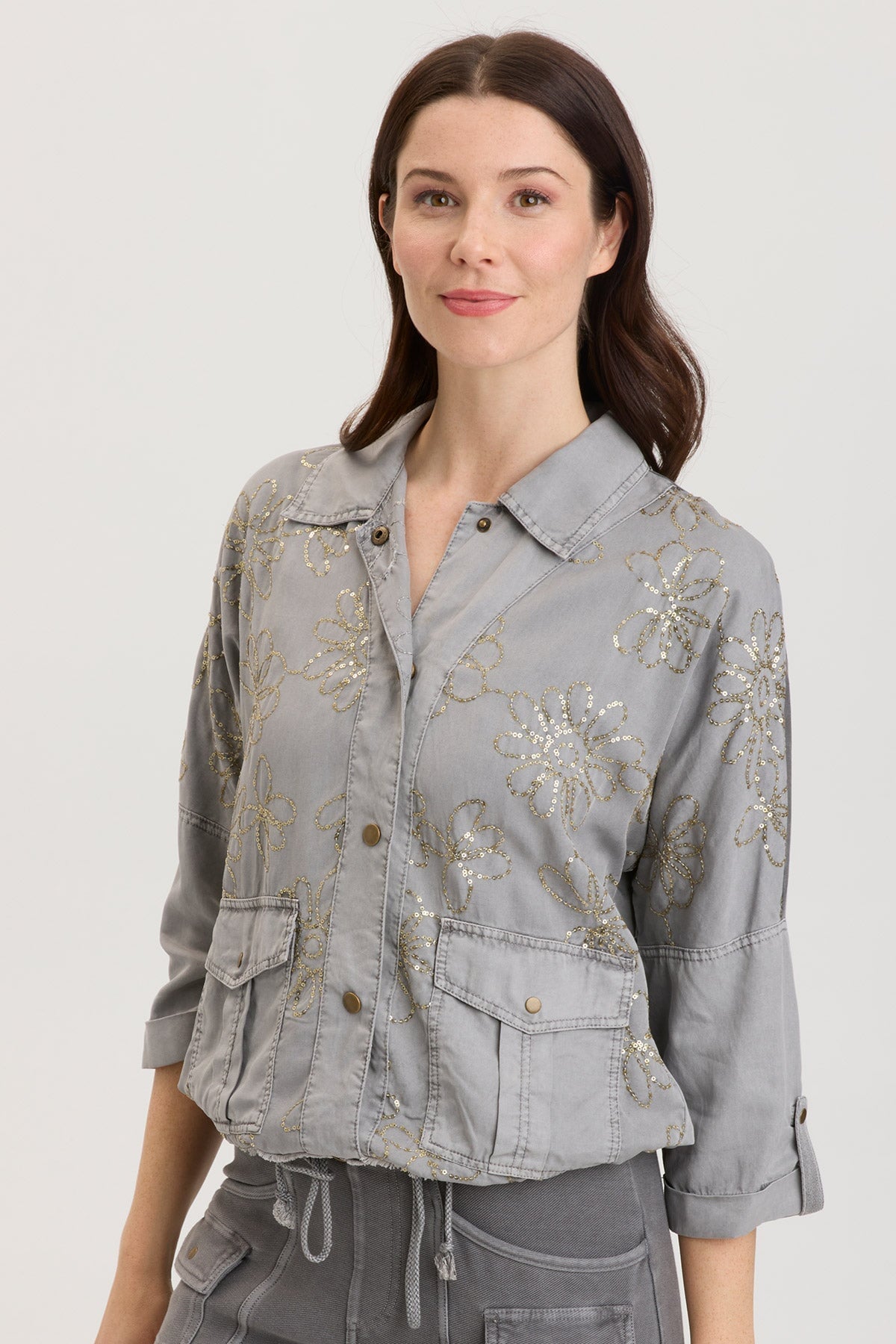 Ilyse Jacket - Smokehouse Pigment Women's Denim Jacket for Casual & Streetwear Outfits | Perfect for Fall & Winter Layering