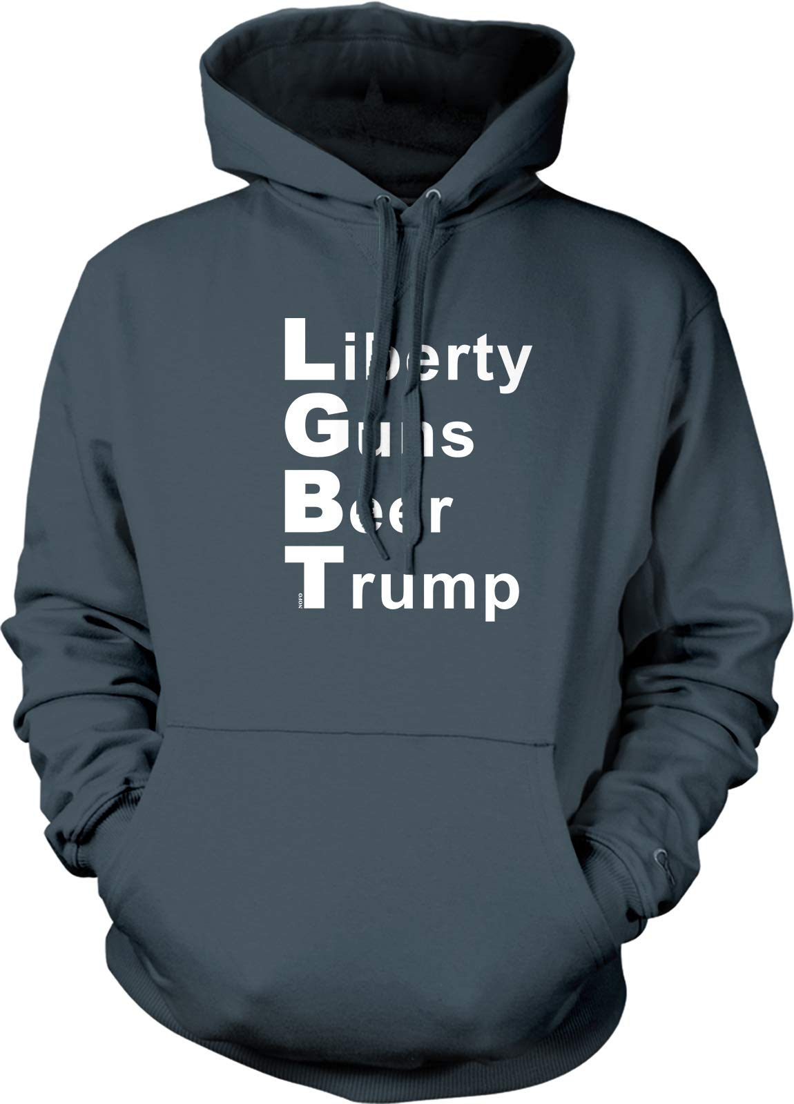 LGBT Pride, Liberty, Guns, Beers & Trump Hooded Sweatshirt - Patriotic Unisex Pullover for Political Rallies, Festivals & Casual Wear