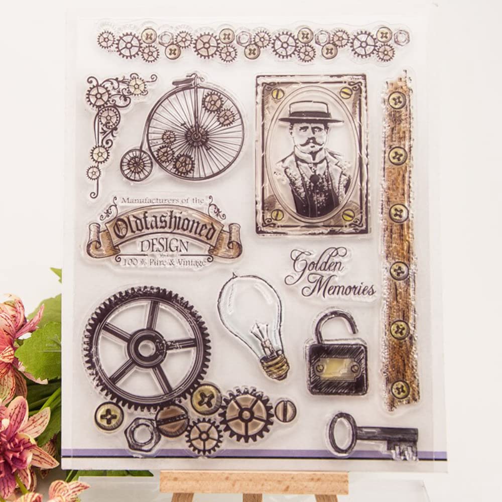 KAIZKING Clear Stamps for Scrapbooking, Card Making & Paper Crafts - Transparent Silicone Rubber Roller Stamps for DIY Memory Albums & Handmade Projects - Perfect for Journaling, Gift Tags & Home Decor
