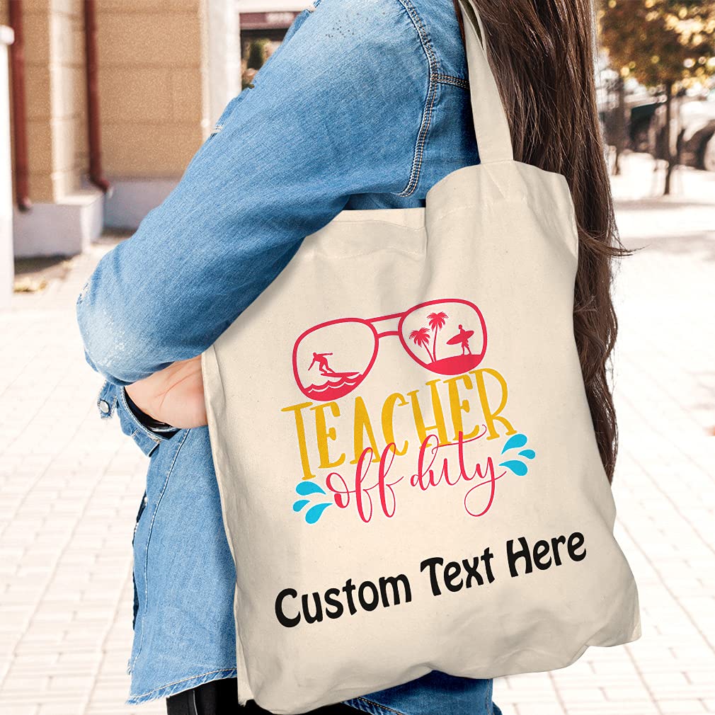Eco-Friendly Canvas Tote Bag - Reusable Shopping Bag for Women, Teachers, Beach & School - Durable Cotton Carryall for Groceries, Work & Everyday Use