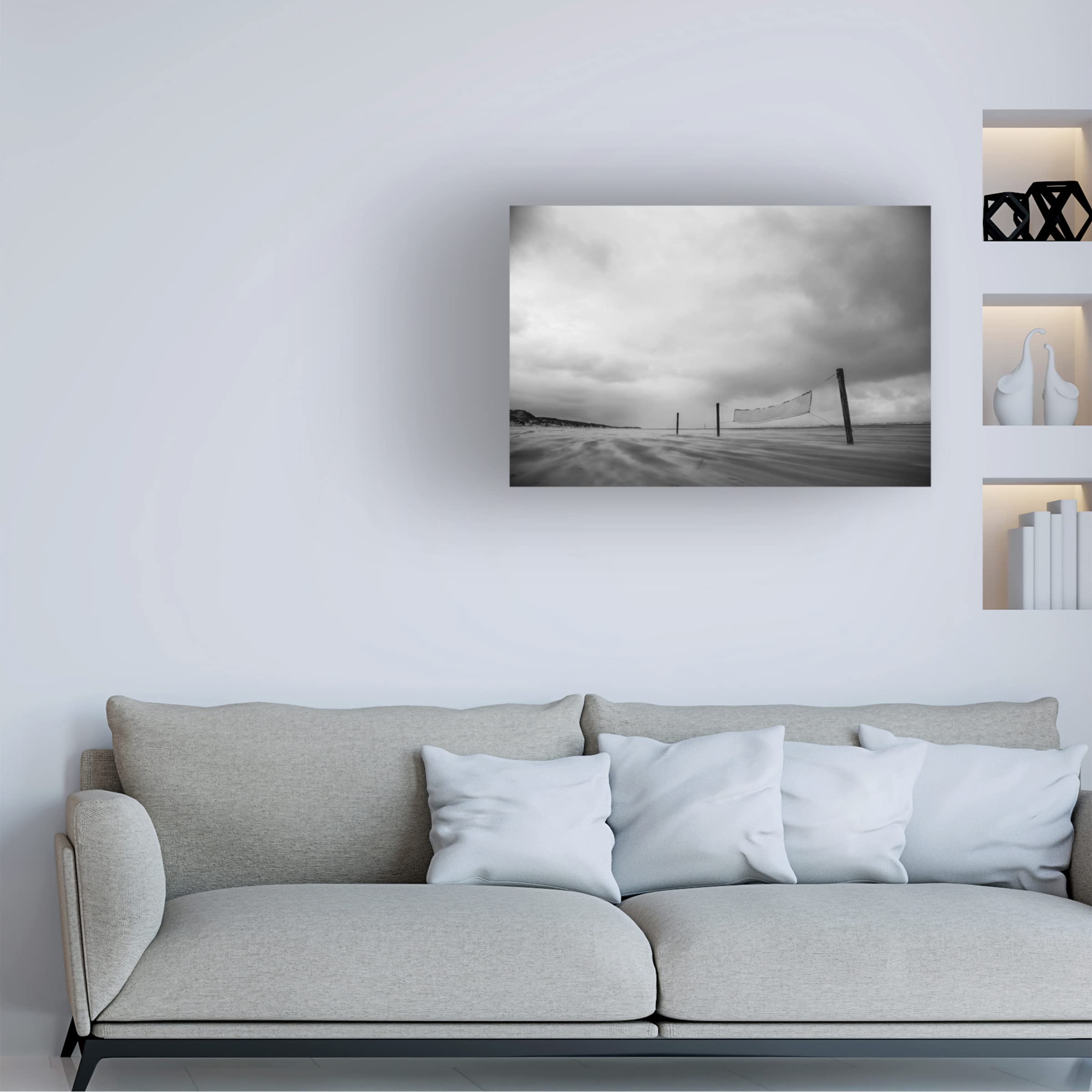 Trademark Fine Art 'Volleyball' Canvas Wall Art by Liesbeth Van Der - Perfect for Sports Lovers, Game Room & Home Gym Decor