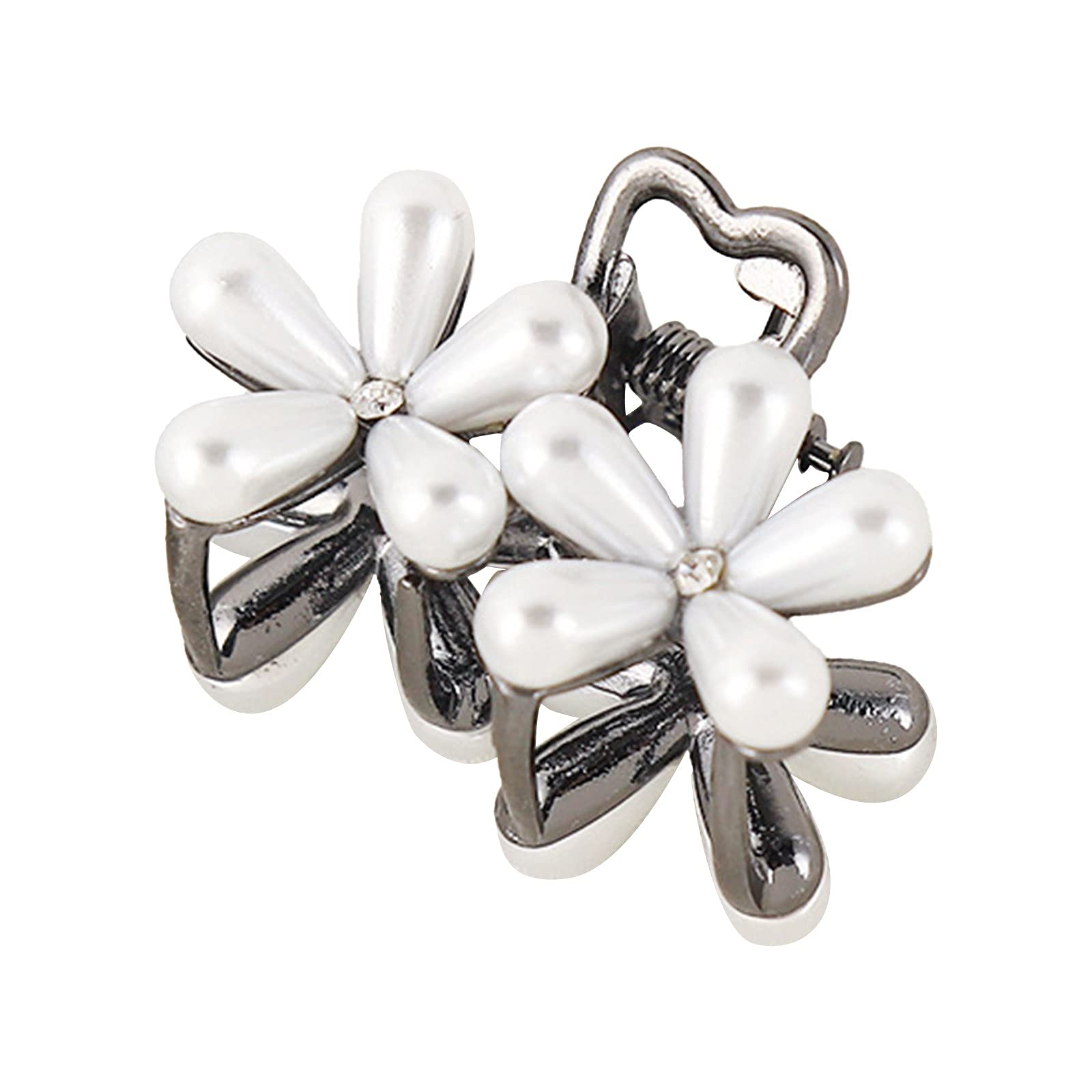 SHUBIAO Mini Pearl Hair Clip - Elegant Flower Hair Barrette with Pearls for Women & Girls | Perfect for Weddings, Parties & Everyday Styling