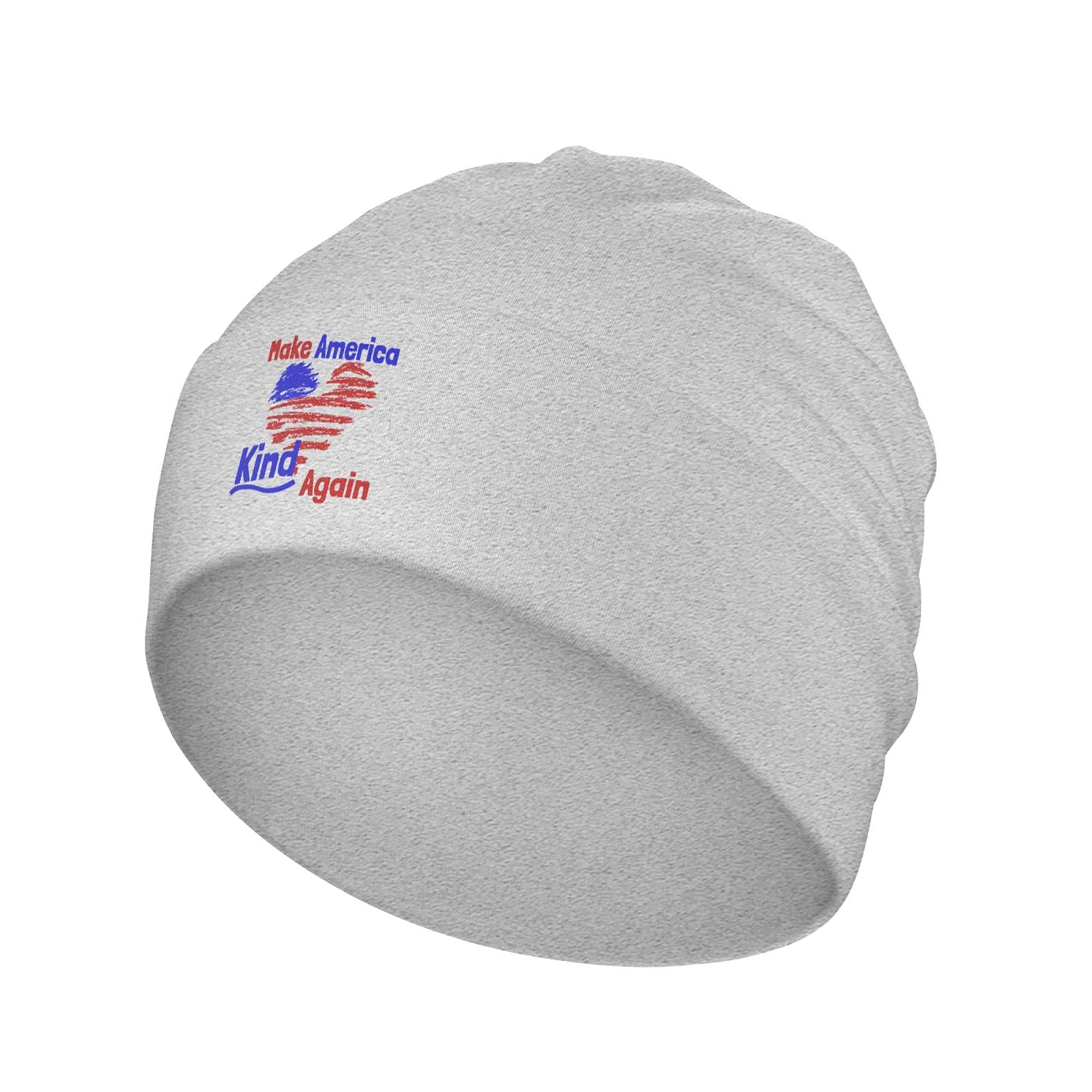 Make America Kind Again Beanie - Unisex Hip-Hop Knit Skull Cap for Men & Women - Soft Chemo Hat in Gray - Perfect for Cold Weather, Streetwear & Cancer Patients