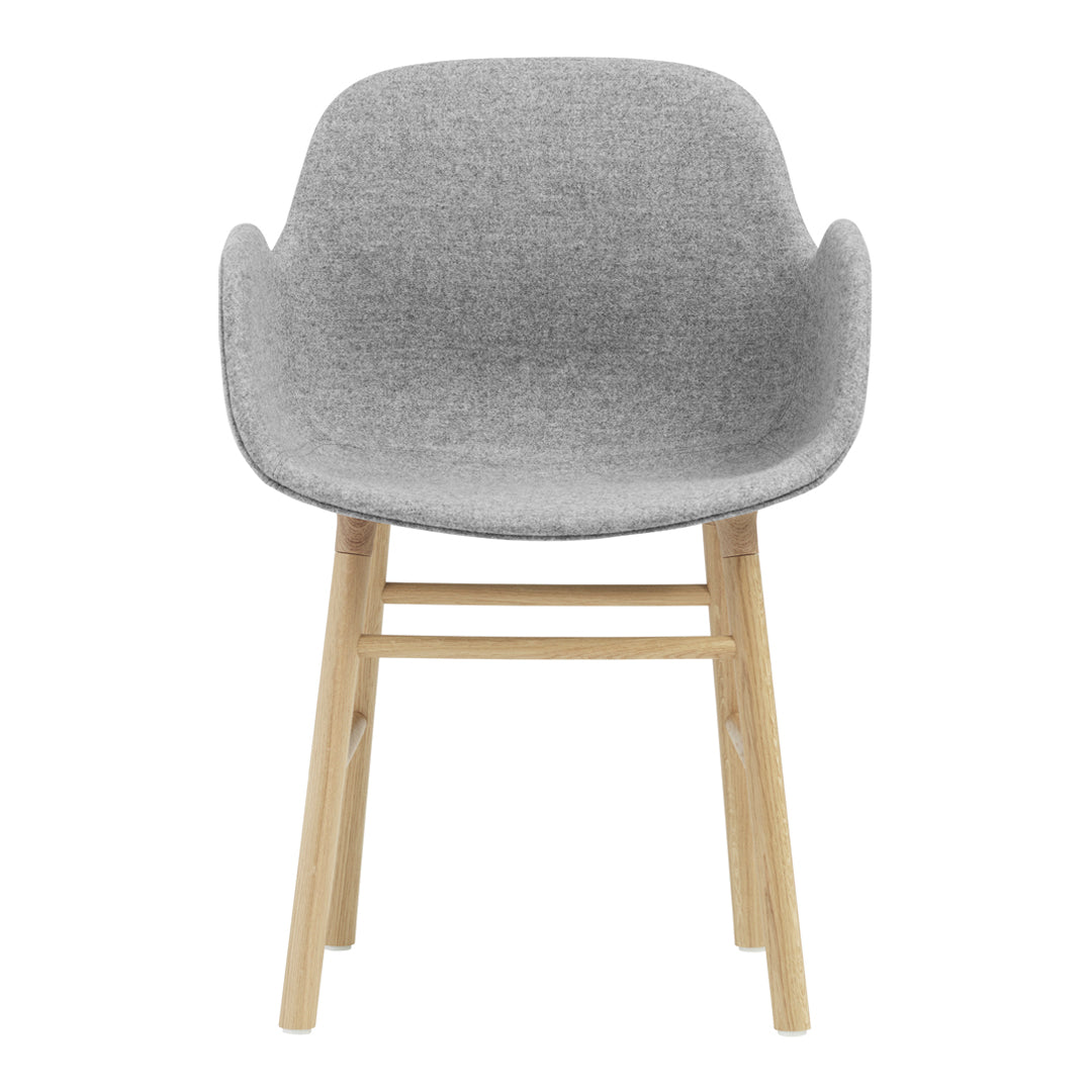 Modern Form Armchair with Sturdy Wood Legs & Premium Upholstery - Perfect for Living Room, Office or Reading Nook