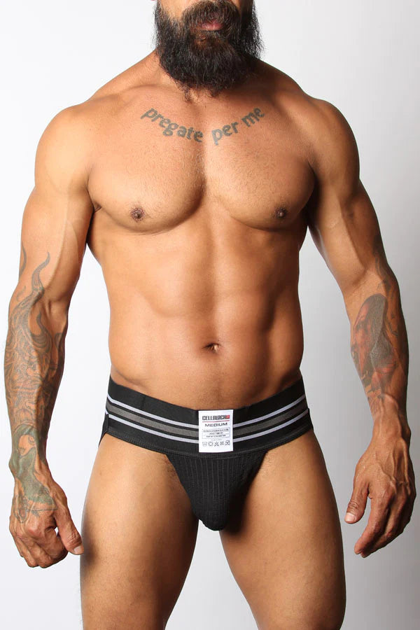 Cellblock 13 Tight End 3 Jockstrap - Black Athletic Support Underwear for Men | Comfortable Sports Protection for Football, Gym & Workout