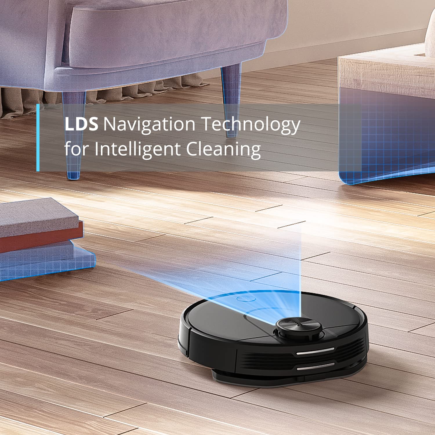 VIOMI V2 Max Robot Vacuum Cleaner with Smart Mapping, 3000Pa Strong Suction, Self-Charging - Works with Alexa & Google Assistant - Perfect for Hardwood Floors, Carpets and Pet Hair Cleaning