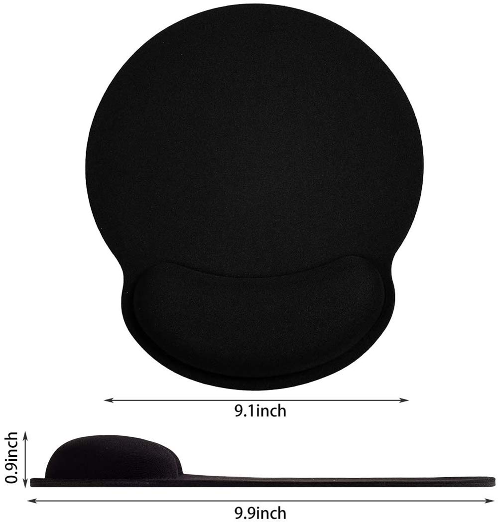 Ergonomic Mouse Pad with Wrist Support - Halloween Witch Dancing Party Design - Non-Slip PU Rubber Base for Computers & Laptops - Perfect for Gaming, Home Office & Easy Typing - Great Gift for Halloween & Cosplay Enthusiasts