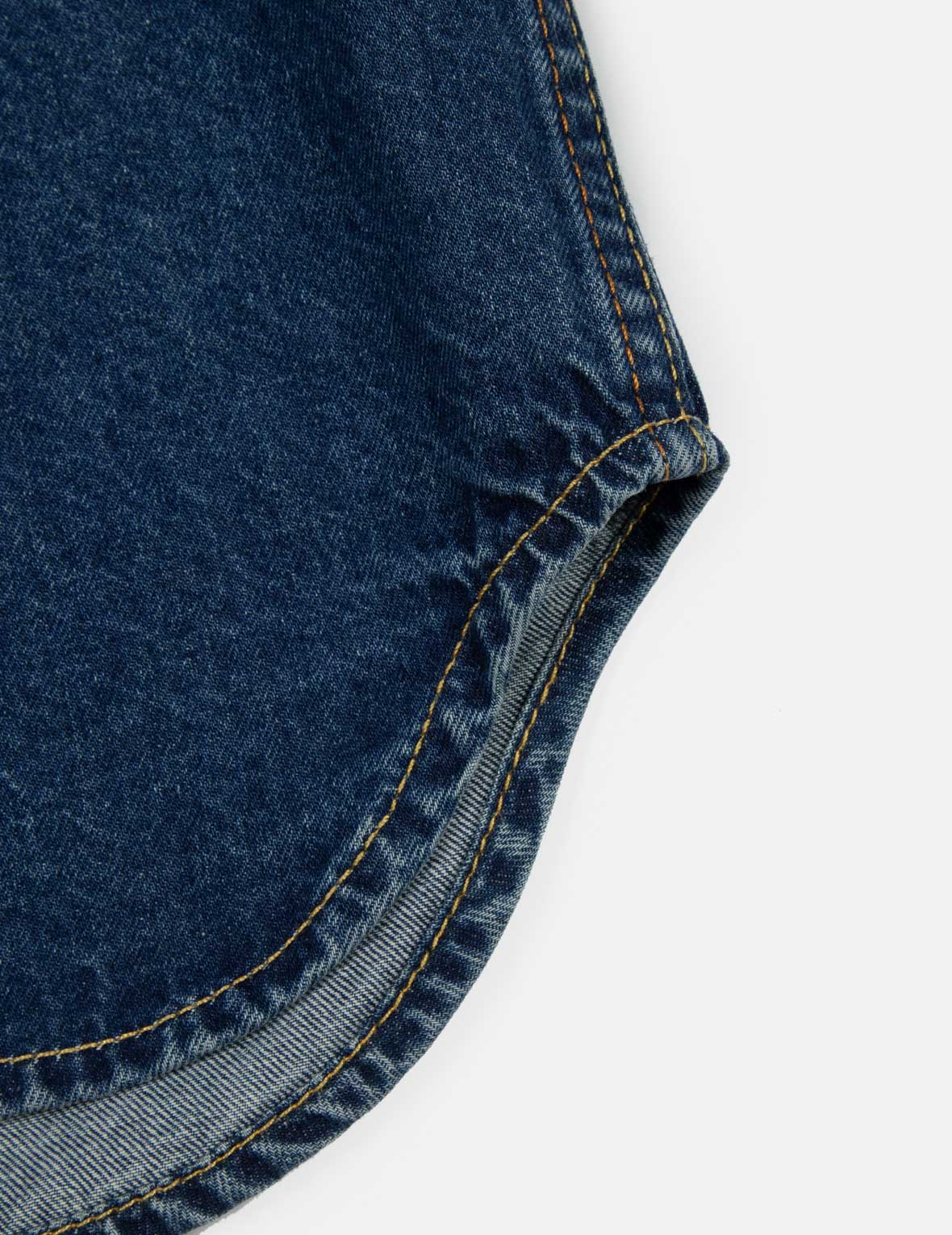 Stylish Logo Embossed Pocket & Multi-Print Boyfriend Denim Shirt for Women | Casual Oversized Button-Up Shirt for Streetwear, Layering & Everyday Outfits