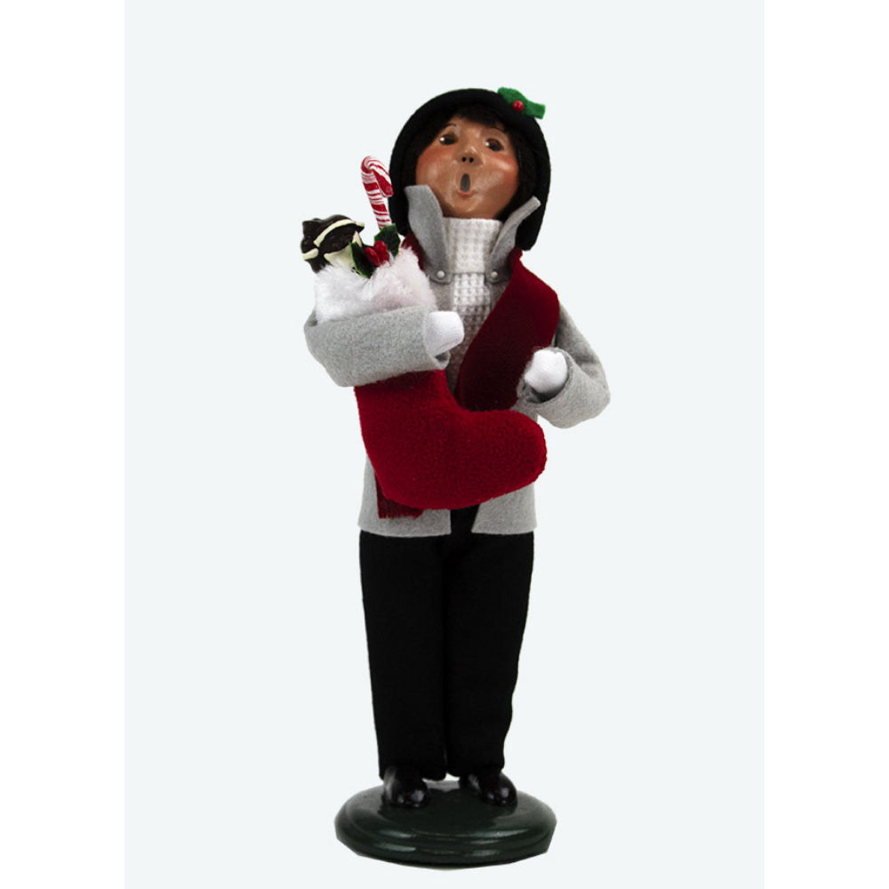 Byer's Choice Sweets Boy - Handcrafted Caroler Figurine for Christmas Decorations | Perfect Holiday Home Décor & Gift Idea
