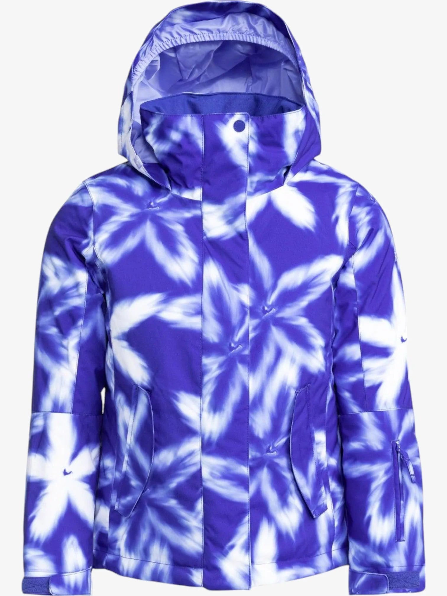 Roxy Jetty Kids' Blue Batik Snow Jacket - Waterproof Winter Coat for Girls, Perfect for Skiing & Snowboarding