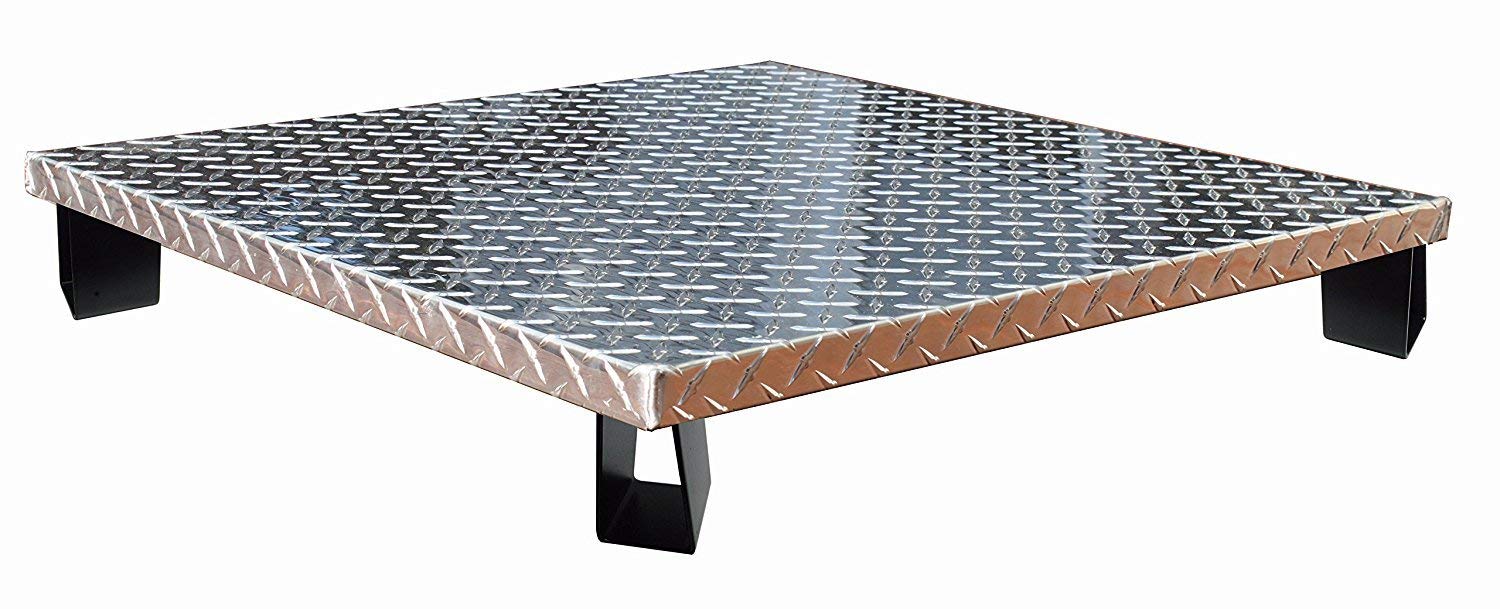 Deck Defender & Grass Guard - Fire Pit Base & Heat Shield - Polished Metal Fireproof Pad for Under Fire Pit - Heat Resistant Protector for Deck, Grass, Patio - Protect Surfaces from Heat Damage - Perfect for Backyard, Camping & Outdoor Gatherings