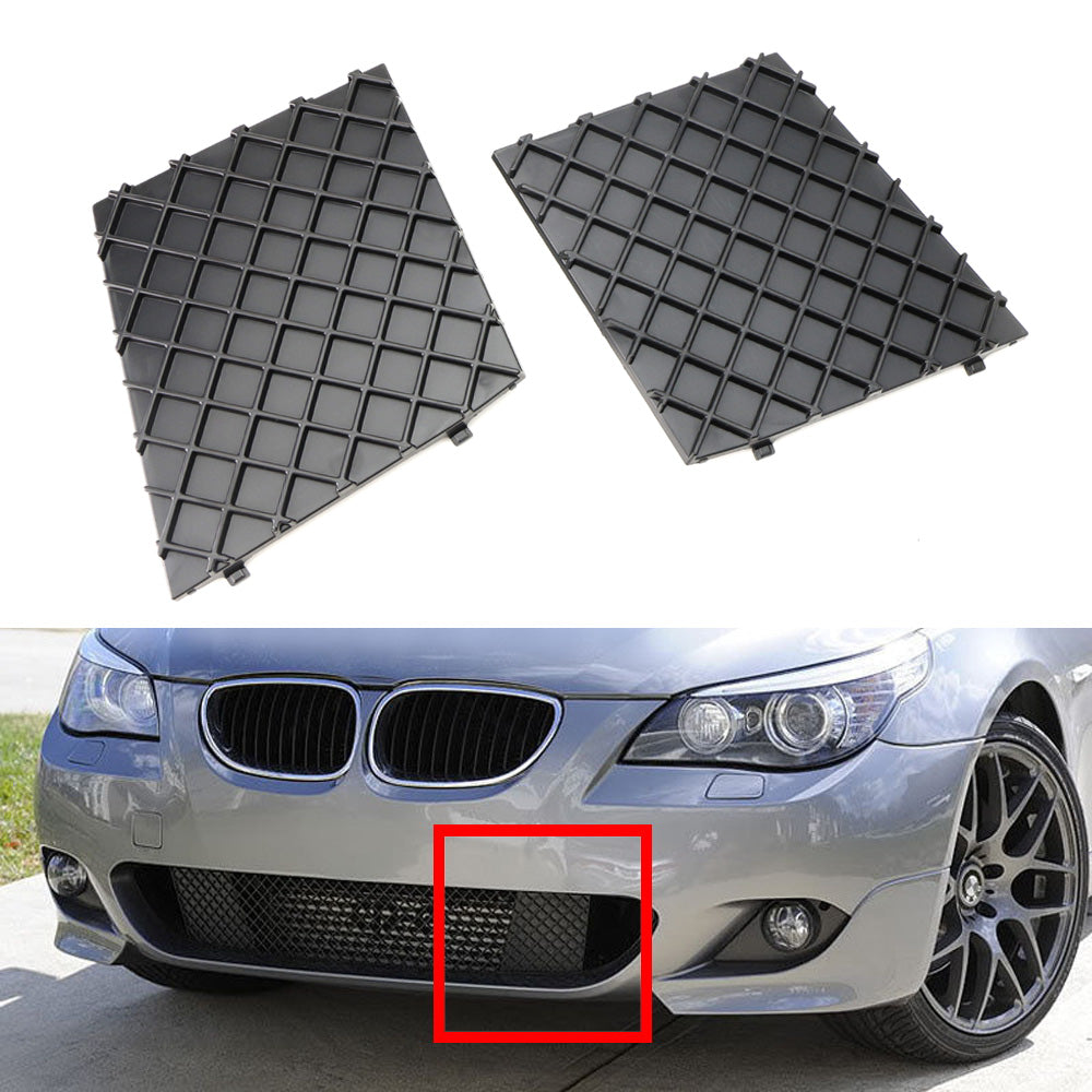 2004-2010 BMW E60 E61 5 Series M Sport Front Bumper Lower Grille Mesh Cover - Durable ABS Plastic Replacement Part - Perfect for Car Protection & Custom Styling