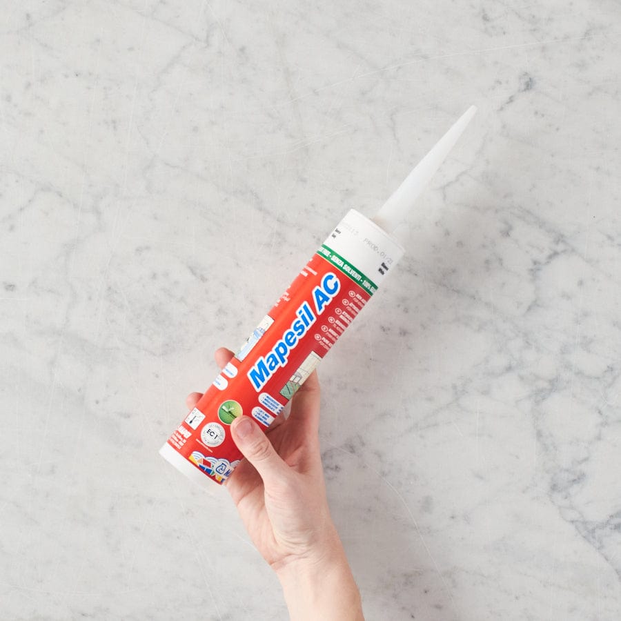 Premium Jasmine Mapei Silicone Sealant - Mapesil AC (10.5oz/310ml) Waterproof Adhesive for Bathroom, Kitchen & Plumbing Repairs - High-Performance Sealant for Tiles, Sinks & Showers