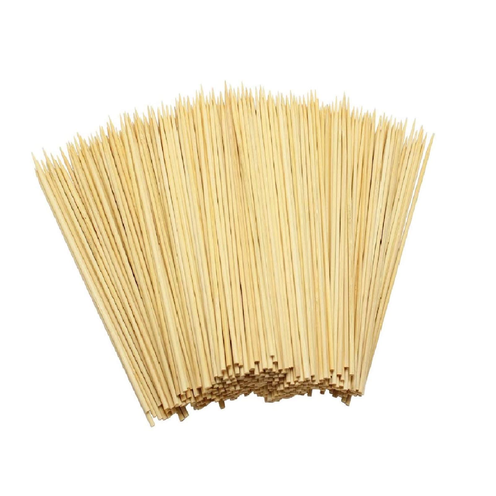 Hysagtek 400 Pcs 6 Inch Bamboo Skewers - Wooden Skewers for Fruit, Chocolate Fountain, Fondue, BBQ, Kabob, Cocktails, Appetizers & Party Food - Perfect for Grilling, Entertaining & Dessert Displays