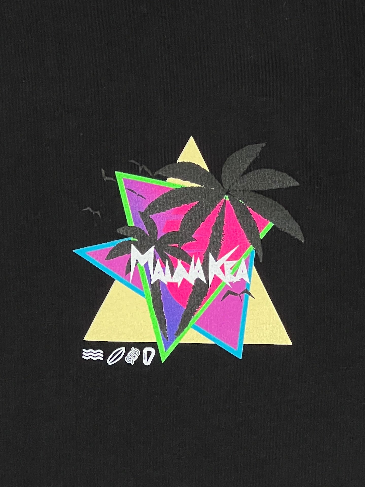 Mauna Kea Mku100 P999 Sunset Palms Graphic T-Shirt - Black | Casual Streetwear for Men & Women | Perfect for Beach Vacations, Summer Outings & Relaxed Weekend Wear
