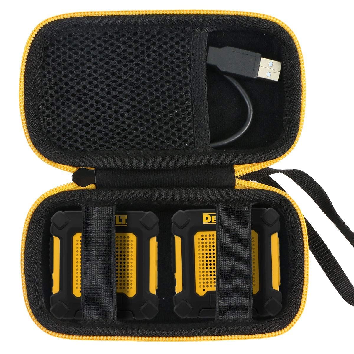 **DEWALT DXFRS220 1 Watt Heavy Duty Walkie Talkies & Hard Storage Case for 12V/20V/60V Max XR Battery & Charger – Durable Protection for Construction, Job Sites & Outdoor Adventures**