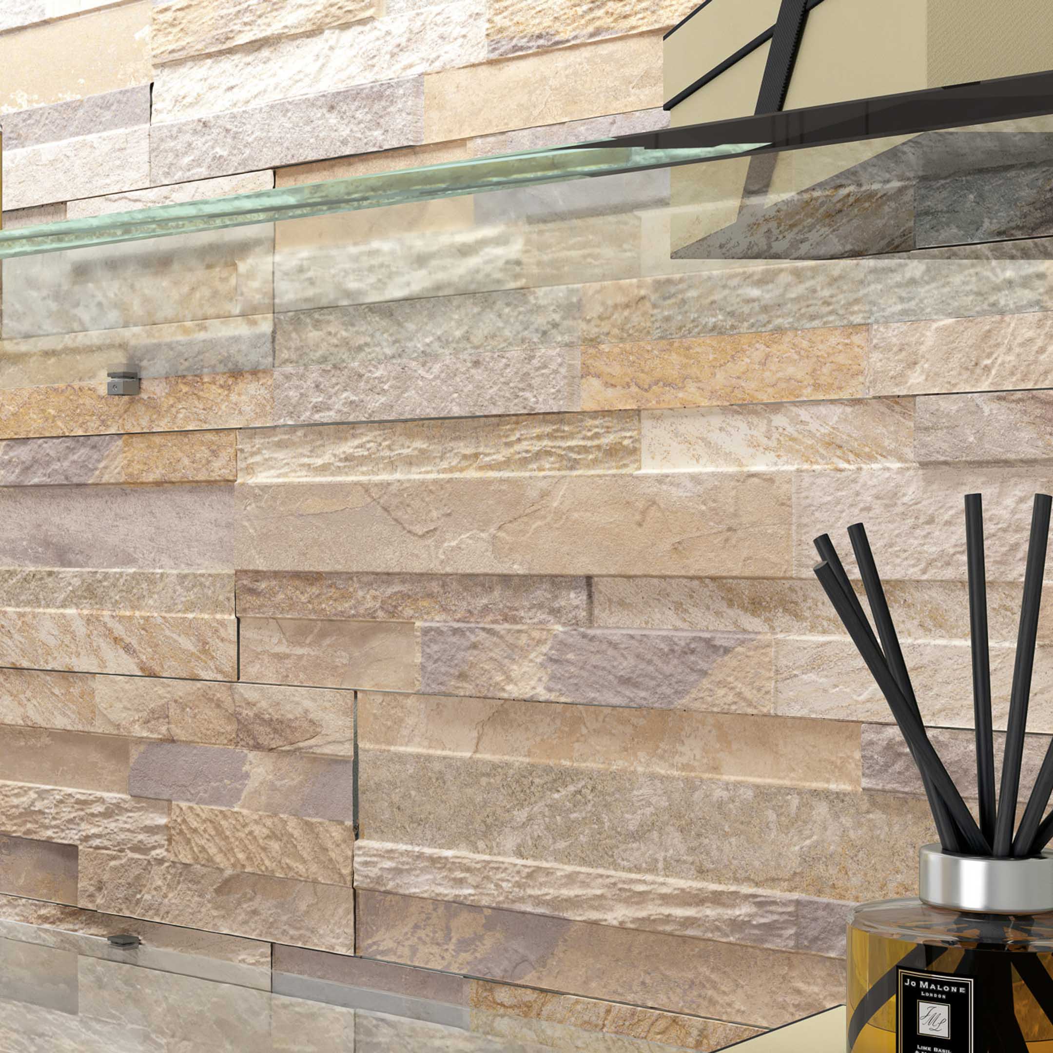 Cubics Ledger Panel Wall Tile - Modern 3D Textured Tile for Kitchen Backsplash, Bathroom & Living Room Accent Wall | Waterproof & Easy to Clean