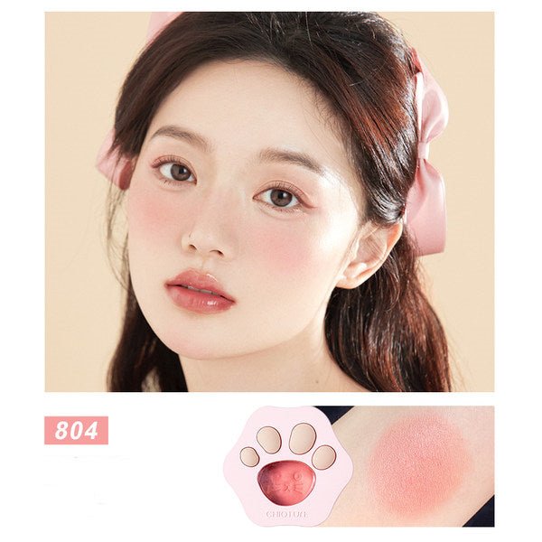 CHIOTURE Monochrome Matte Shine Blush - Long Lasting Natural Finish Powder Blush for Cheeks, Perfect for Everyday Makeup & Special Occasions
