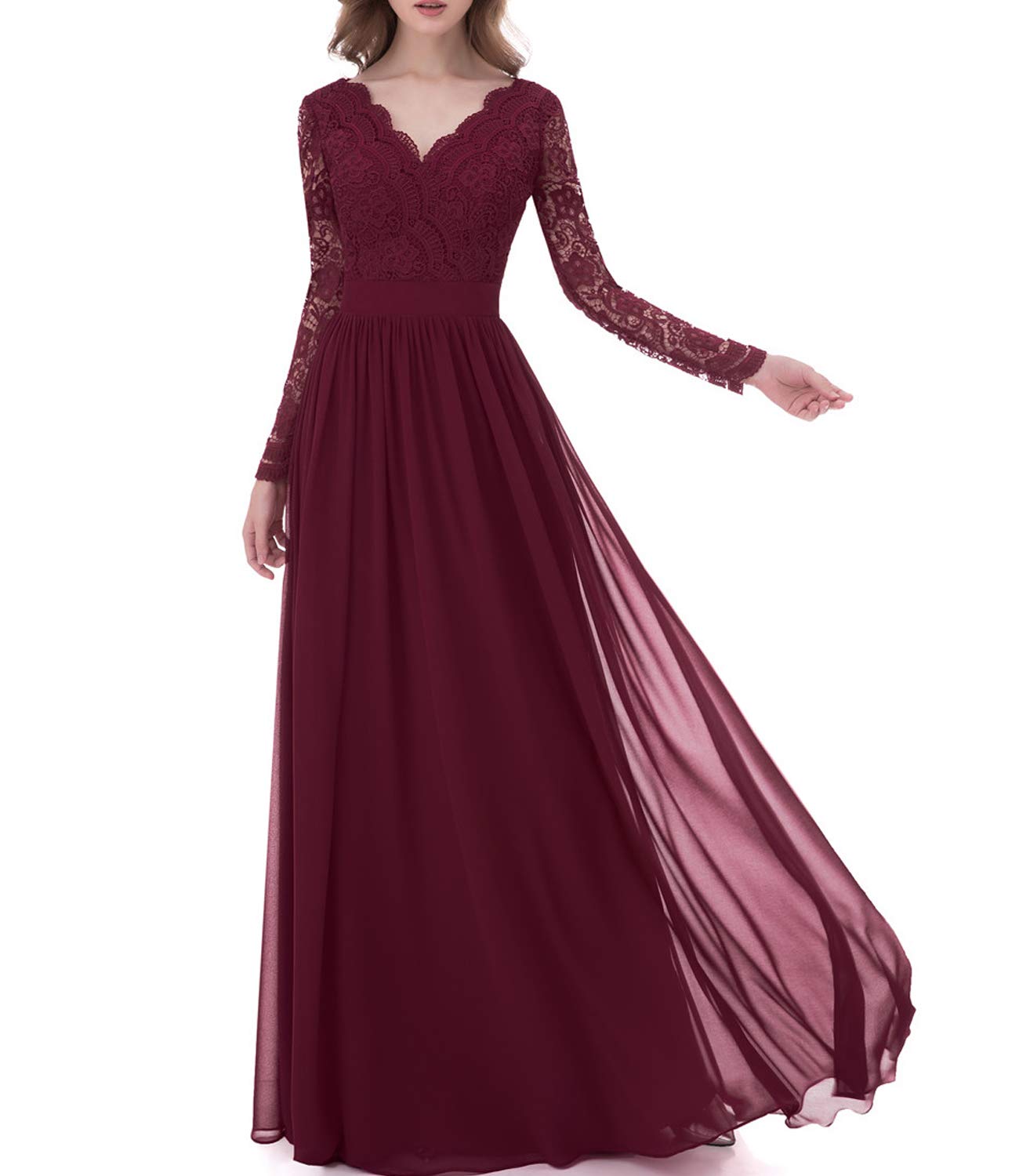 Libaosha Women's V-Neck Backless Bridesmaid Dress - Elegant Prom, Wedding & Party Gown for Formal Occasions, Evening Events & Special Celebrations