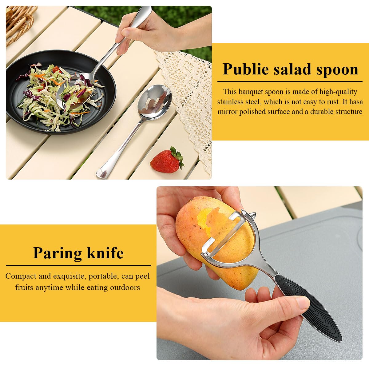 HOMQUEN Camping Essentials - 15-Piece Cooking Utensils Set for RV, Outdoor Hiking, Picnic & BBQ | Portable Camping Gear Must Haves | Perfect Camping Accessories & Gifts for Travel Enthusiasts