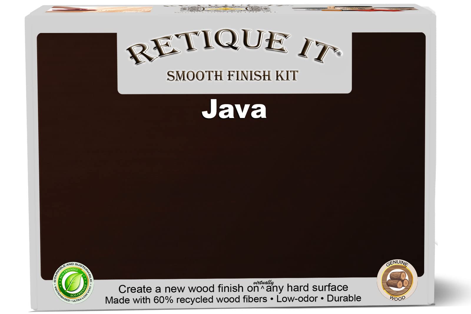 Retique It Water-Based Gel Stain - Contemporary Wood & Java Finish for Furniture, Cabinets, DIY Projects | Easy Application, Eco-Friendly, Long-Lasting | Perfect for Home Renovation & Wood Restoration