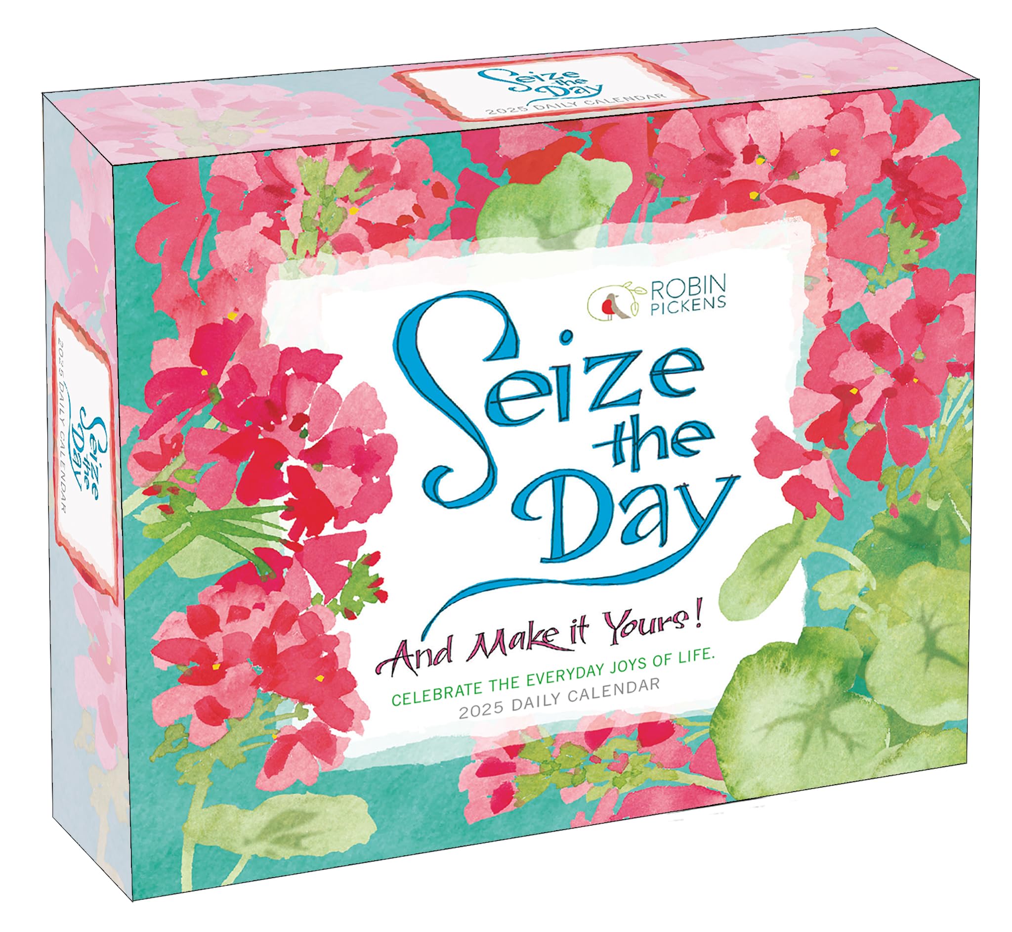 Seize the Day 2025 Boxed Daily Desk Calendar by Robin Pickens - Inspirational Planner for Office, Home & Gift Giving | Perfect for Goal Setting, Productivity & Daily Motivation