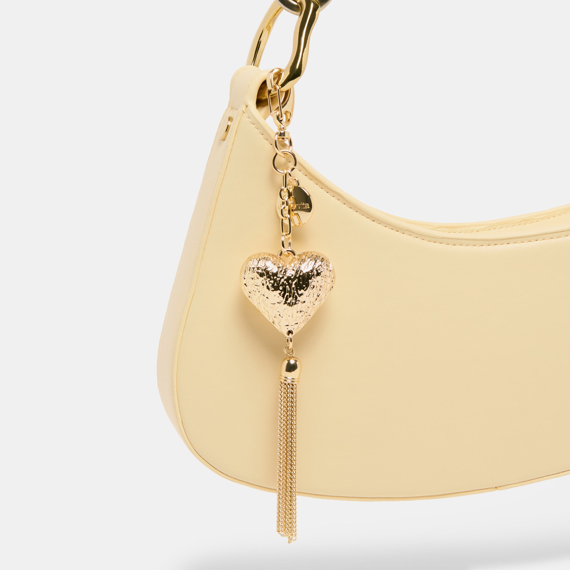 Gold Heart Tassel Bag Charm - Elegant Purse Accessory for Women | Perfect for Handbags, Backpacks, Keychains & Gift Giving