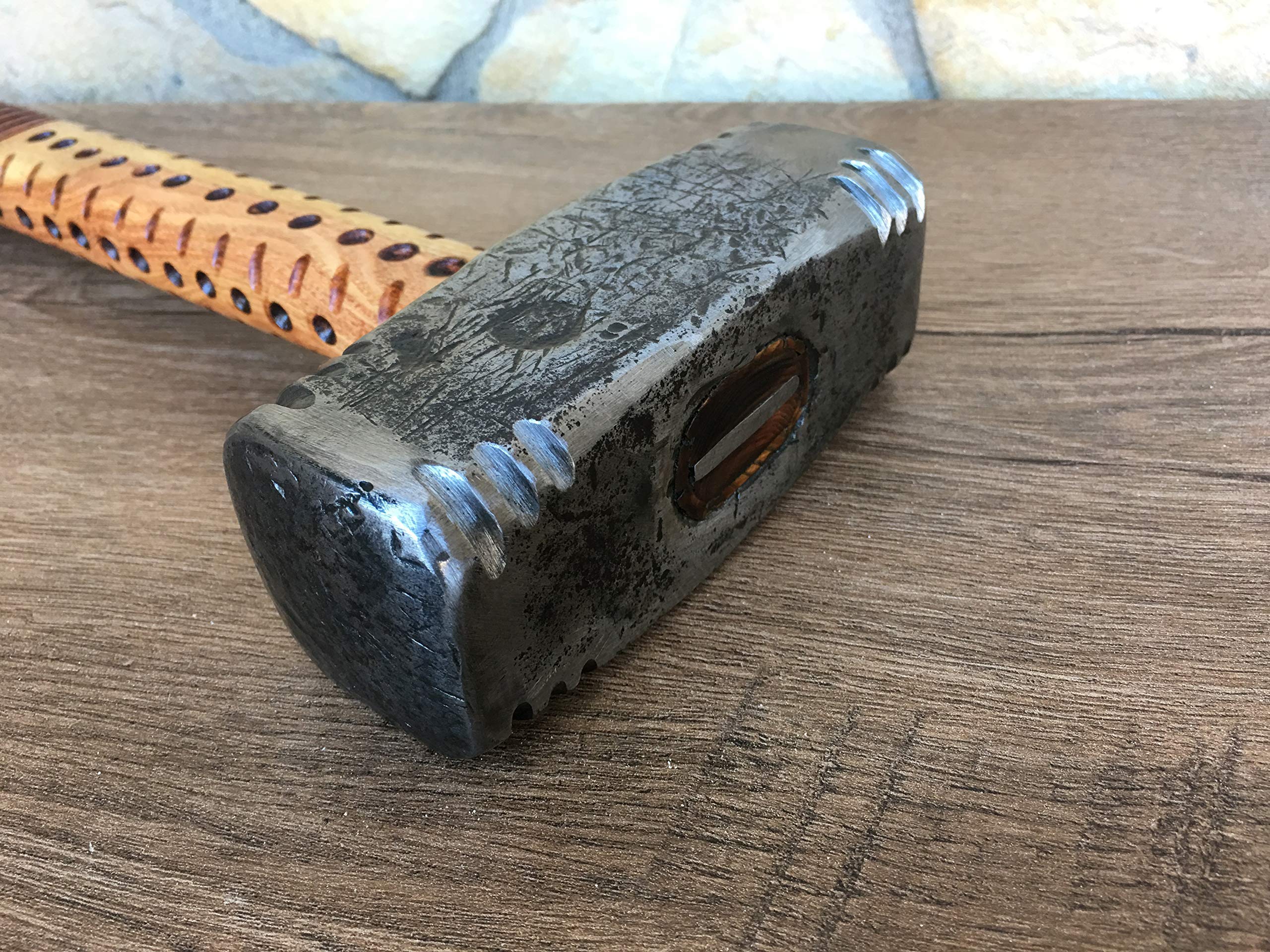 Hand Forged Blacksmith Hammer - Premium Iron Viking Hammer for Men, Unique Wedding Shower & Bridal Party Gift - Perfect for DIY Projects, Woodworking & Norse Decor