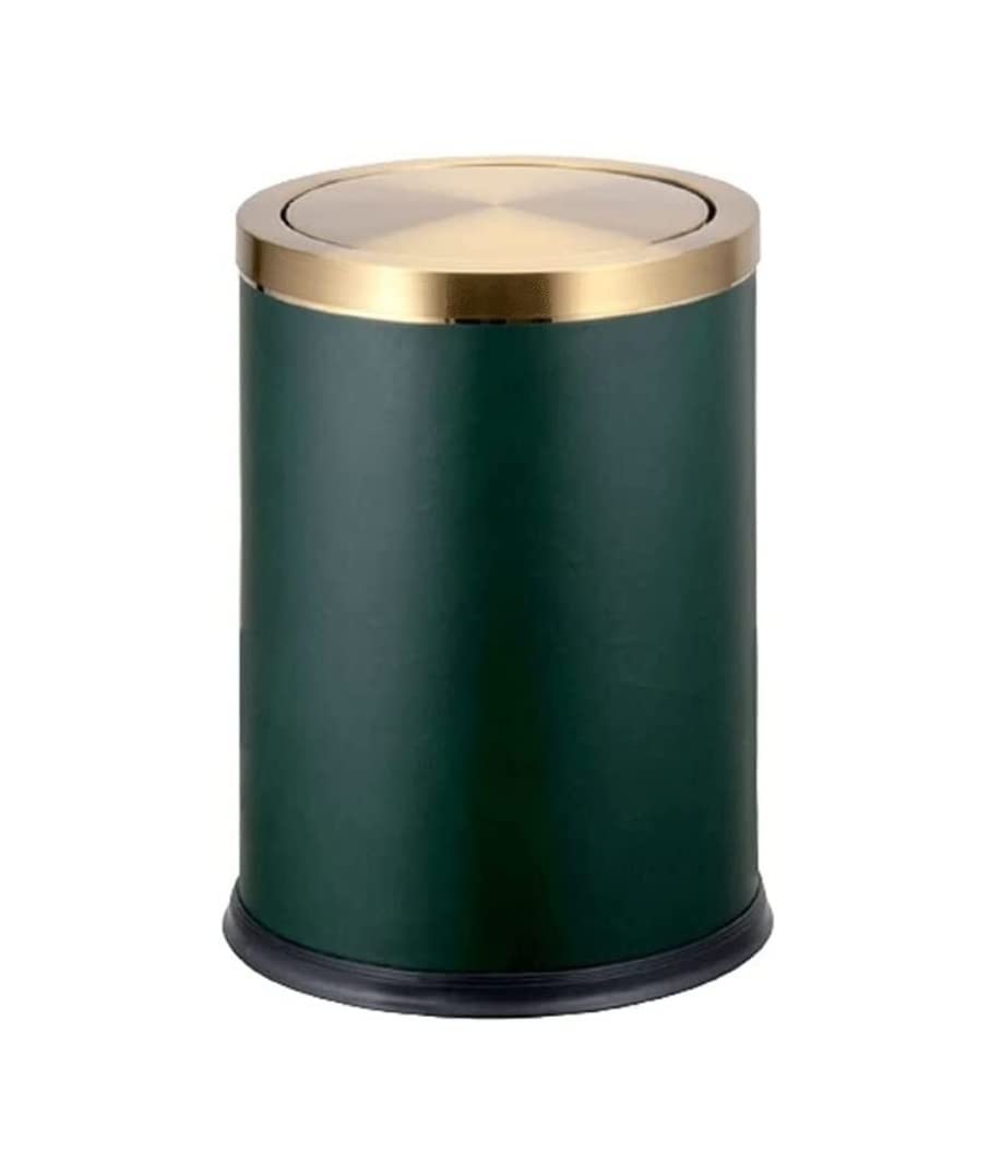 Stainless Steel Trash Can with Swing Lid - 15L Capacity, Modern Kitchen & Bathroom Garbage Bin for Home, Office & Living Room - Odor-Proof & Space-Saving Design (Color C) - Perfect for Waste Disposal in Small Spaces & High-Traffic Areas