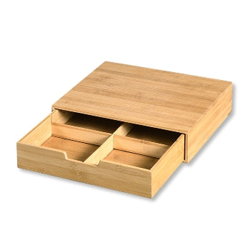 Wooden Storage Box with Drawer - Organize Jewelry, Office Supplies & Small Items - Perfect for Home, Office & Craft Room Organization