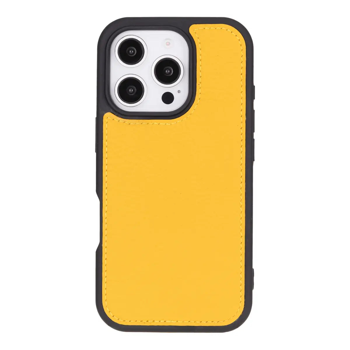 Premium Yellow Leather Wallet Case for iPhone 16 Pro - Slim Protective Cover with Card Slots | Perfect for Everyday Use, Travel & Business (6.1 inch)