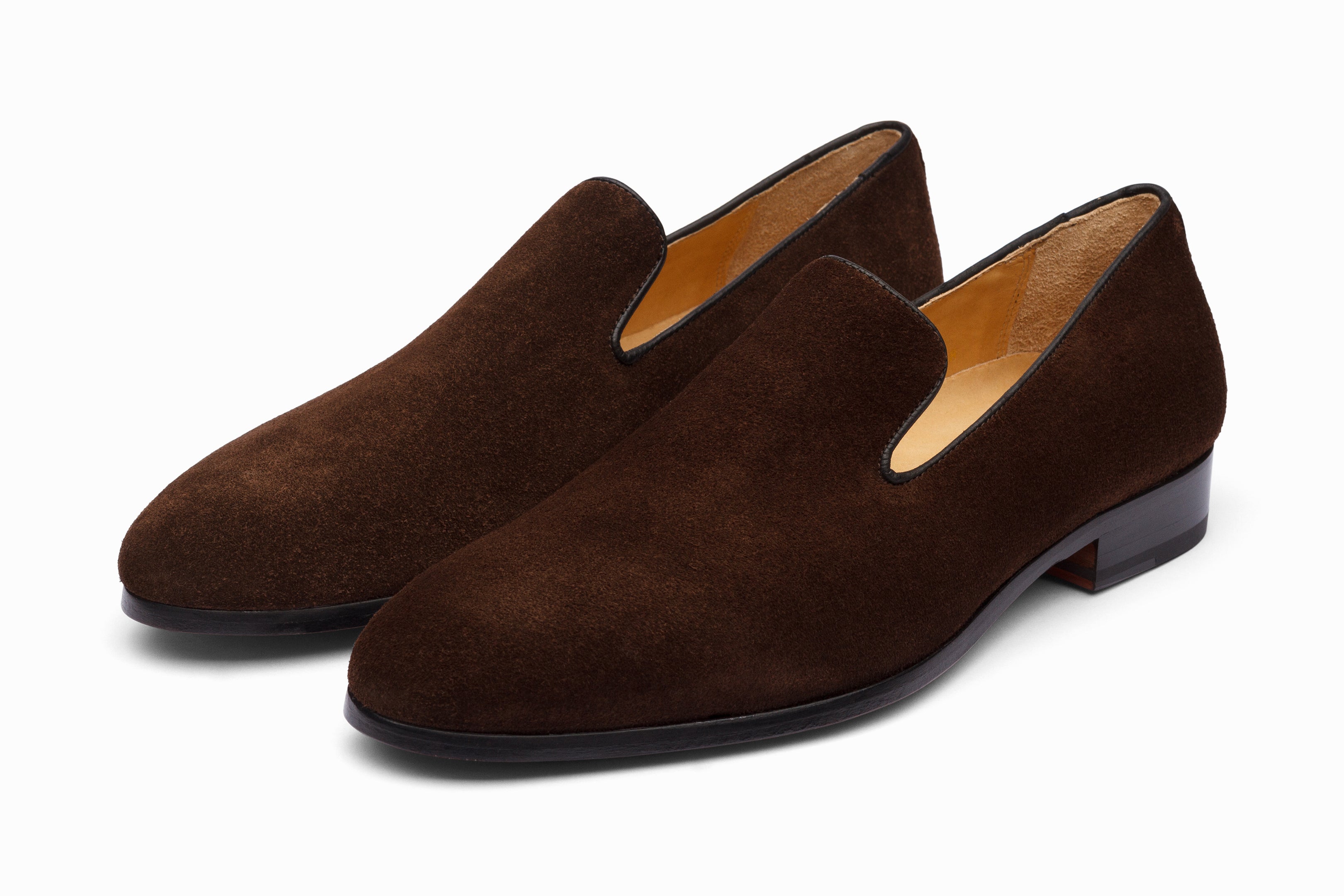 Brown Suede Venetian Loafers for Men - Comfortable Slip-On Dress Shoes for Office, Casual & Travel