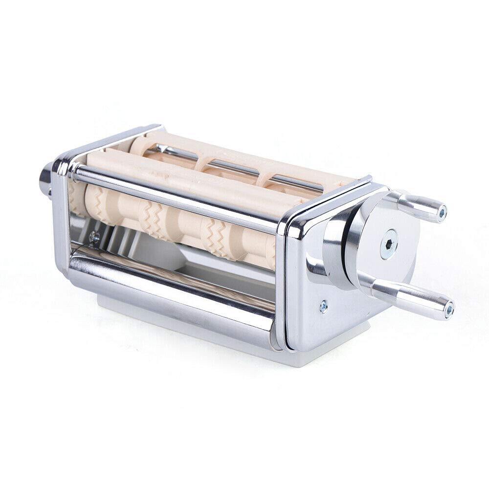 FIKNEE Stainless Steel Ravioli Maker & Cutter Attachment for KitchenAid Stand Mixers - Professional Dumpling Maker, Pasta Wrapper & Pastry Dough Cutter | Perfect for Homemade Italian Ravioli, Asian Dumplings & Fresh Pasta Making