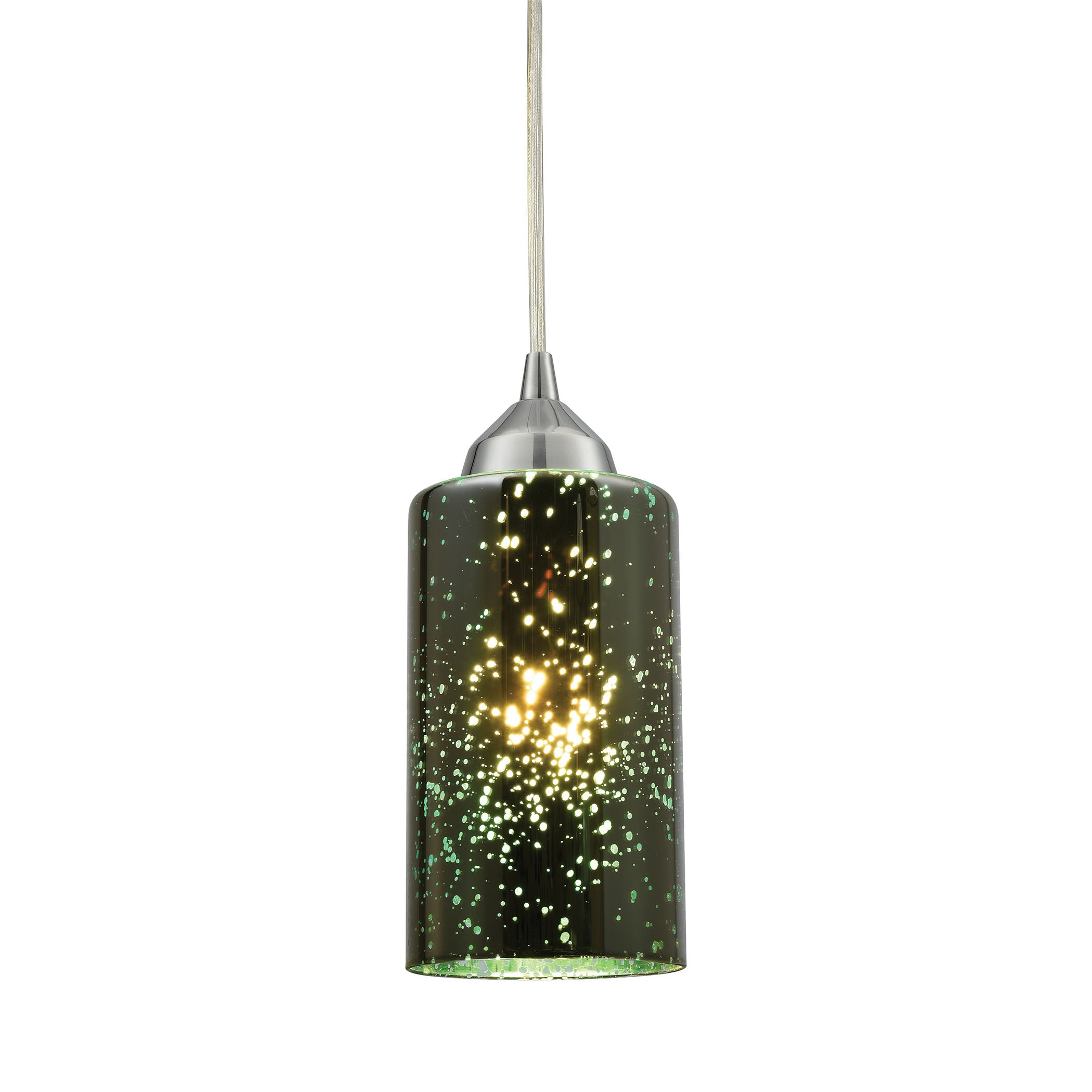 Elk Lighting 10504/1 Modern Chrome Ceiling Pendant Light Fixture - Elegant Dining Room & Bedroom Lighting for Home Decor