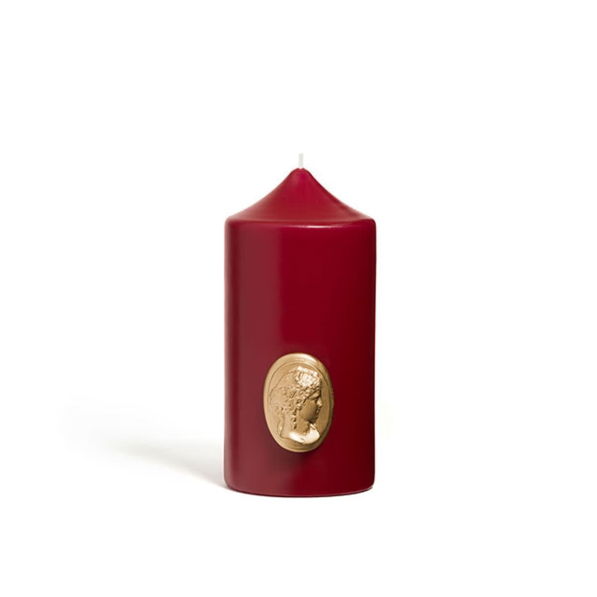 Luxury Cire Trudon Burgundy Scented Pillar Candle - Handmade in France, Long Burn Time for Home Decor, Romantic Dinner & Spa Relaxation