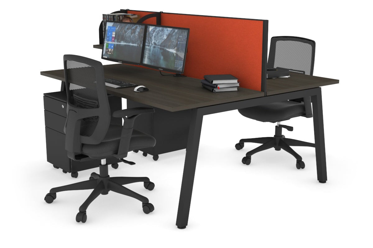 Quadro 2 Person Office Workstation Desk [1400L x 700W] - Perfect for Shared Workspaces & Collaborative Office Environments