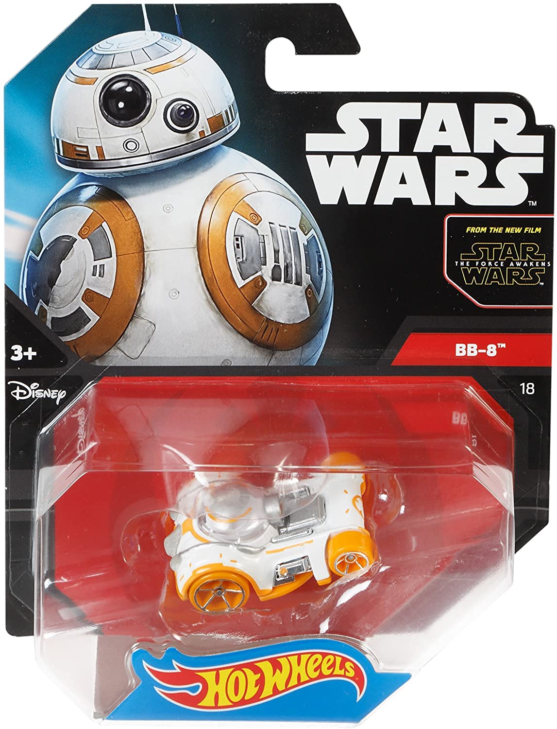 Hot Wheels Star Wars The Force Awakens BB-8 Die-Cast Car - Disney Collectible Toy for Kids & Adults - Perfect for Display, Play & Star Wars Fans Collection
